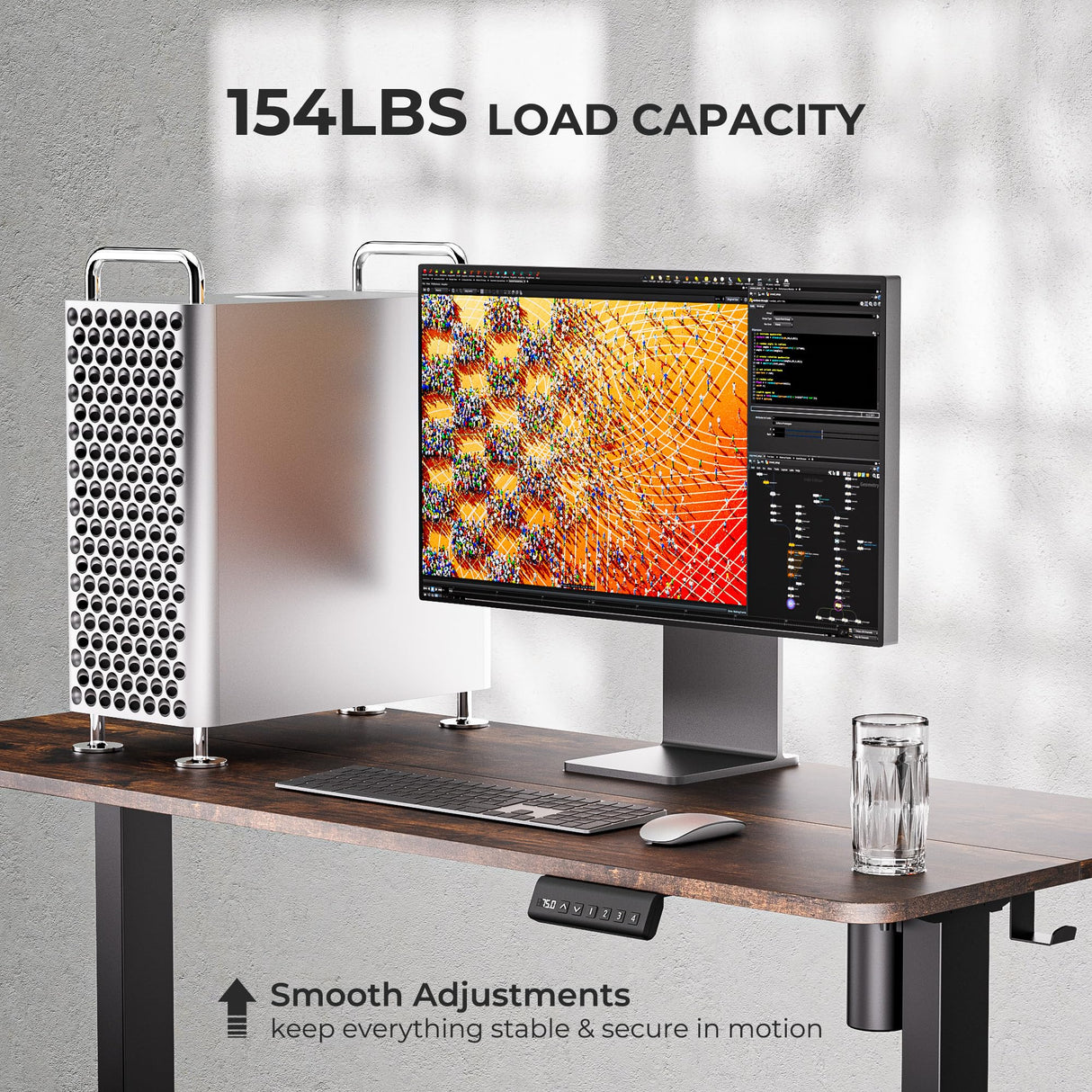 SOHOMACH Electric Standing Desk - Adjustable Height with Memory Preset, 55 x 24 Inches Ergonomic Design Stand Up Home Office Standing Desk SOHOMACH