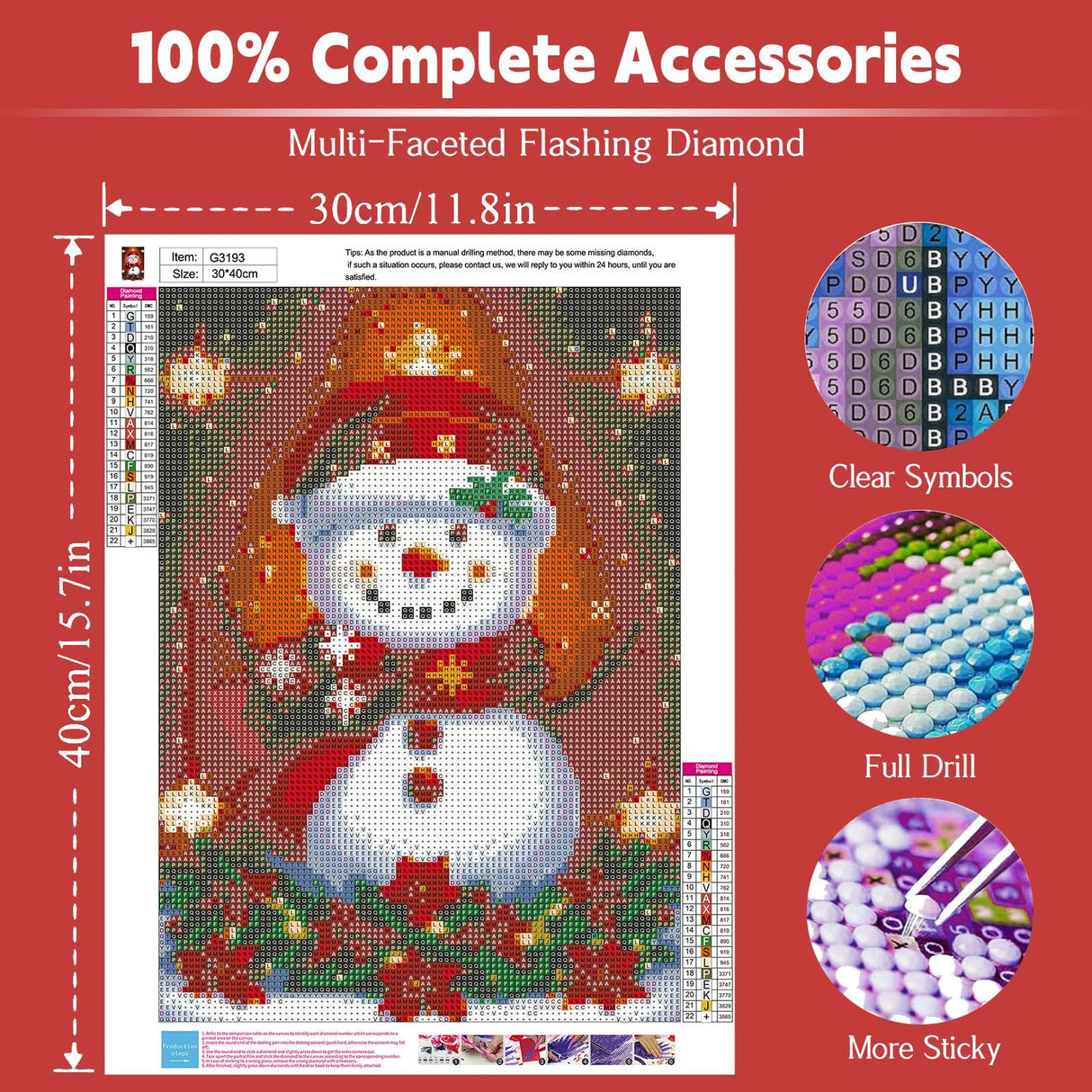 6 Pack Christmas Diamond Art Kits for Adults - Christmas 5D Diamond Painting, Gem Art for Adults, Gem Painting Kits for Wall Home Decor Arts Craft 12x16inch ajepon