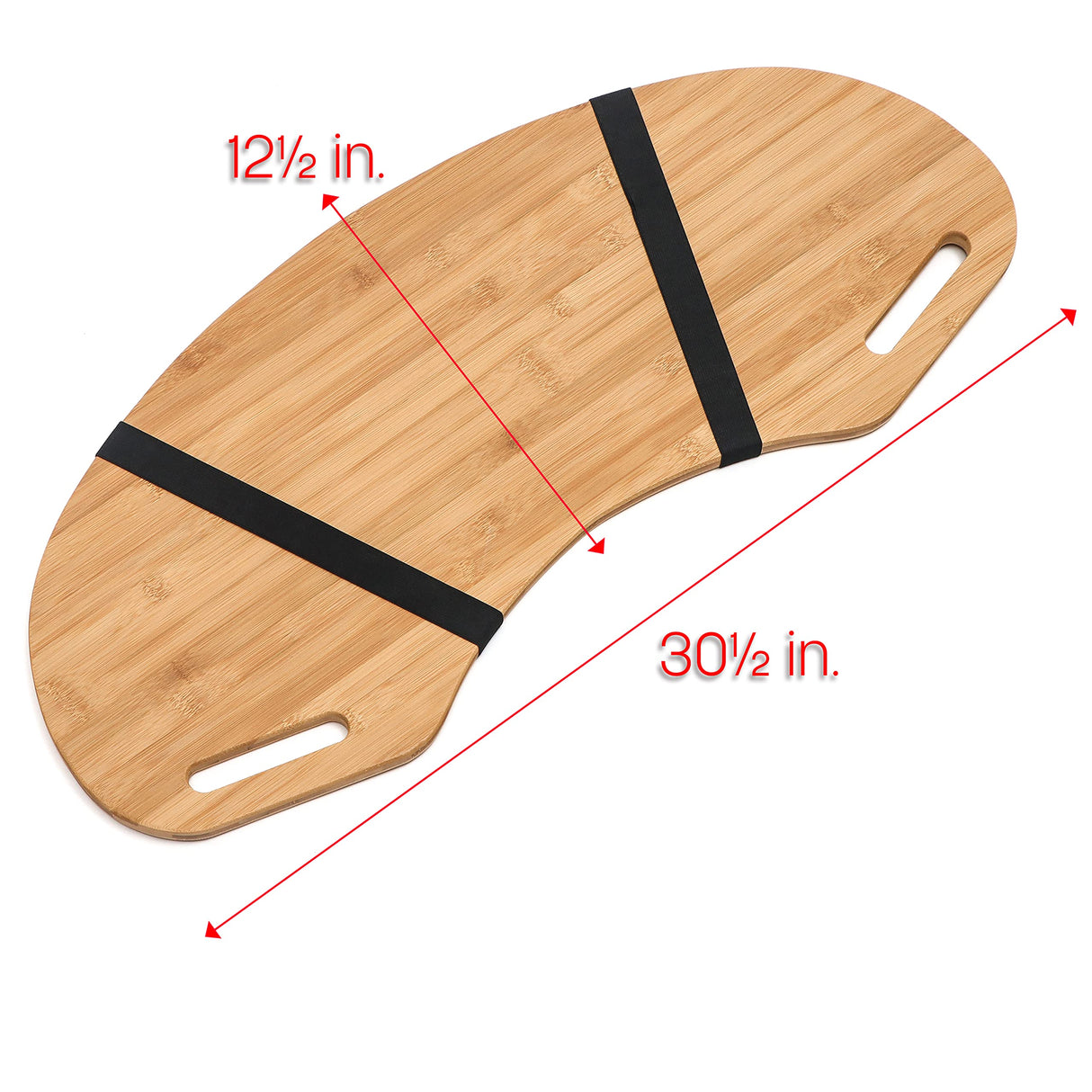 30.5" Wood Curved Lap Desk Table Tray with Handles for Laptop by Trademark Innovations (Pine) Trademark Innovations