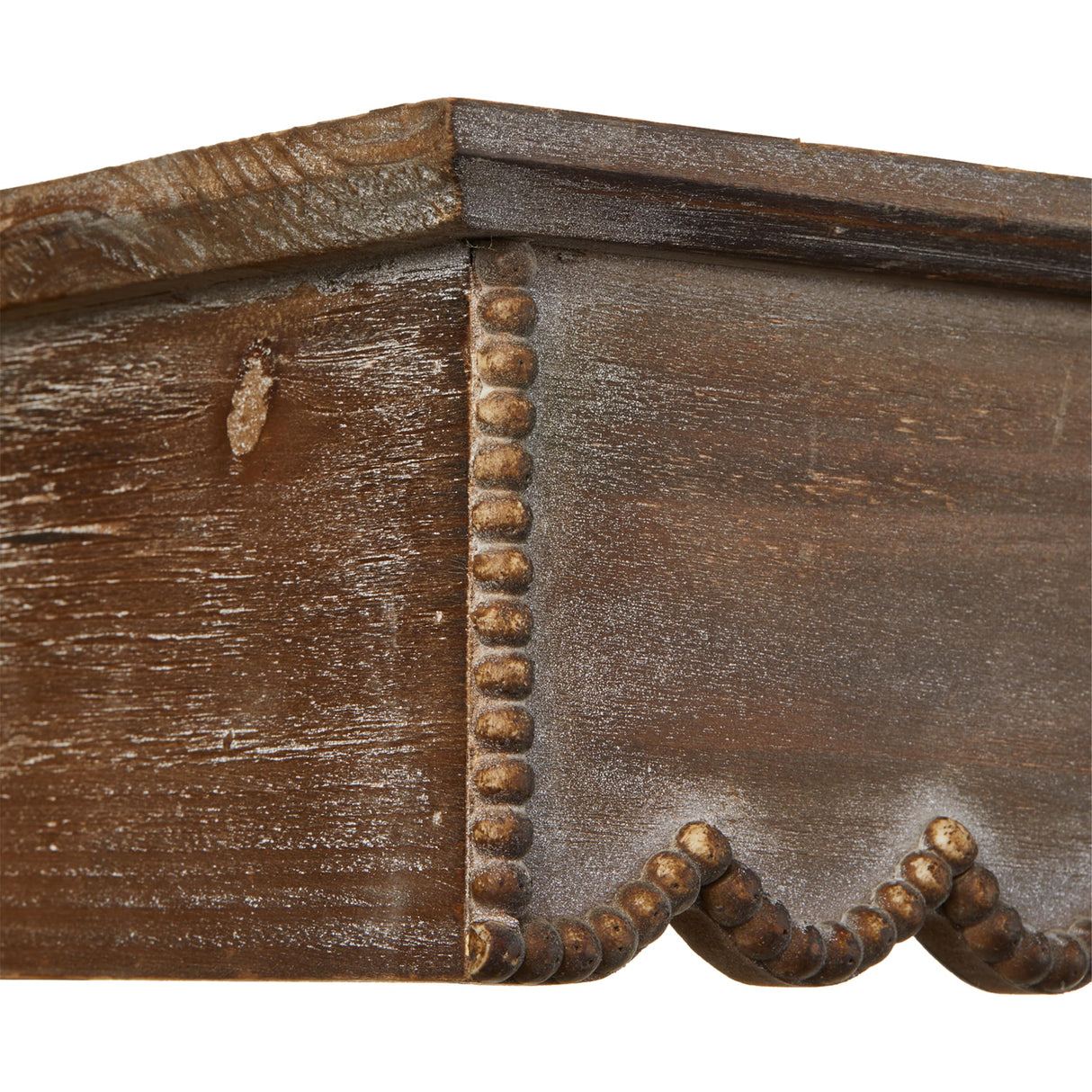 SOFE Wood Scalloped Decorative Wall Shelf, Bedroom Bathroom Kitchen Shelving Wall Mounted Heavy Duty, Farmhouse Floating Storage Shelves Small Hanging Shelves Display Book Picture Ledge Shelf SOFE