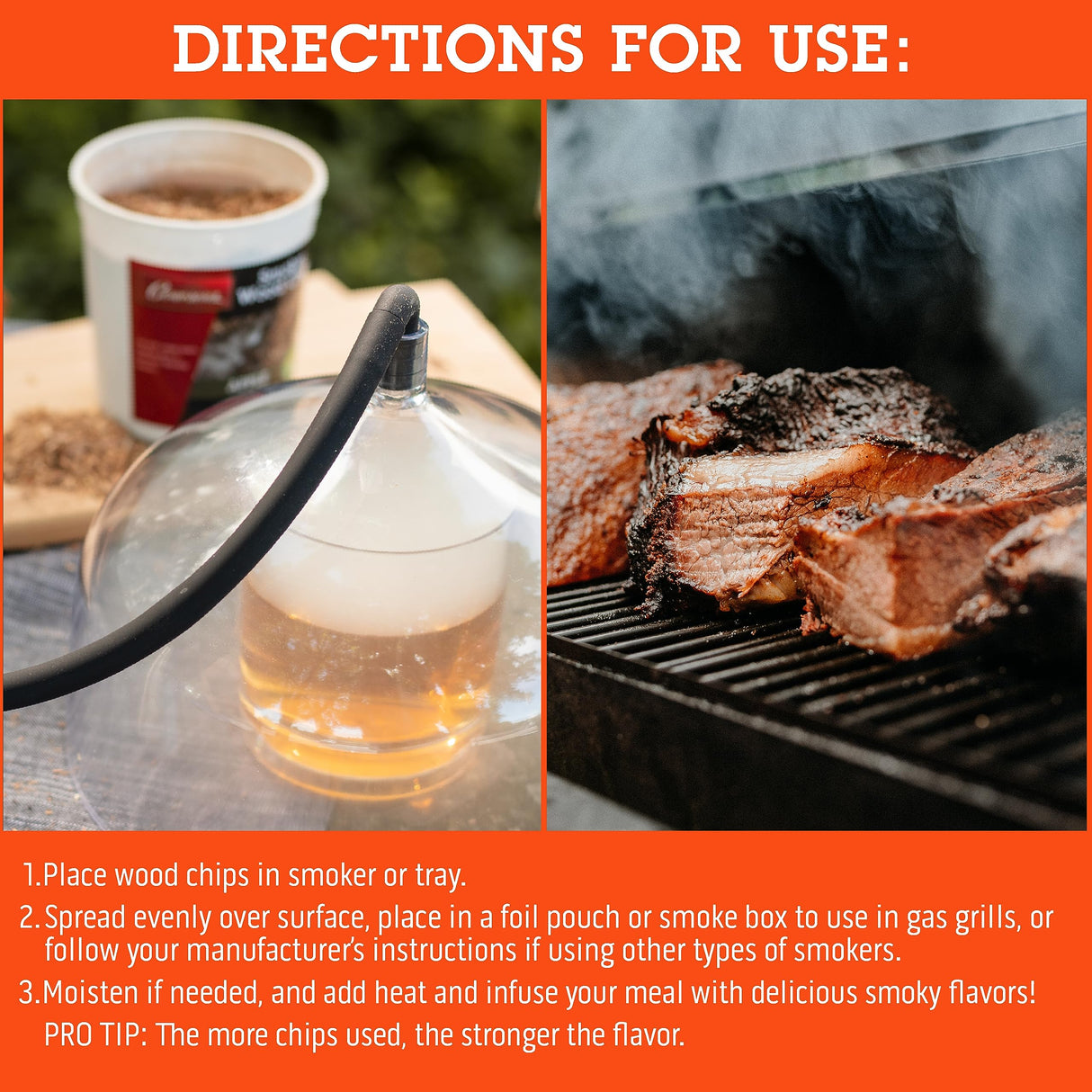 Camerons All Natural Extra Fine BBQ Wood Chips, 3 Pack - Bourbon Oak, Oak, Maple (3 Pints, 0.473L ea) - Kiln Dried Sawdust Shavings for Smoking Guns, Smokers, Smoke Boxes - Barbecue Grilling Gift Set Camerons