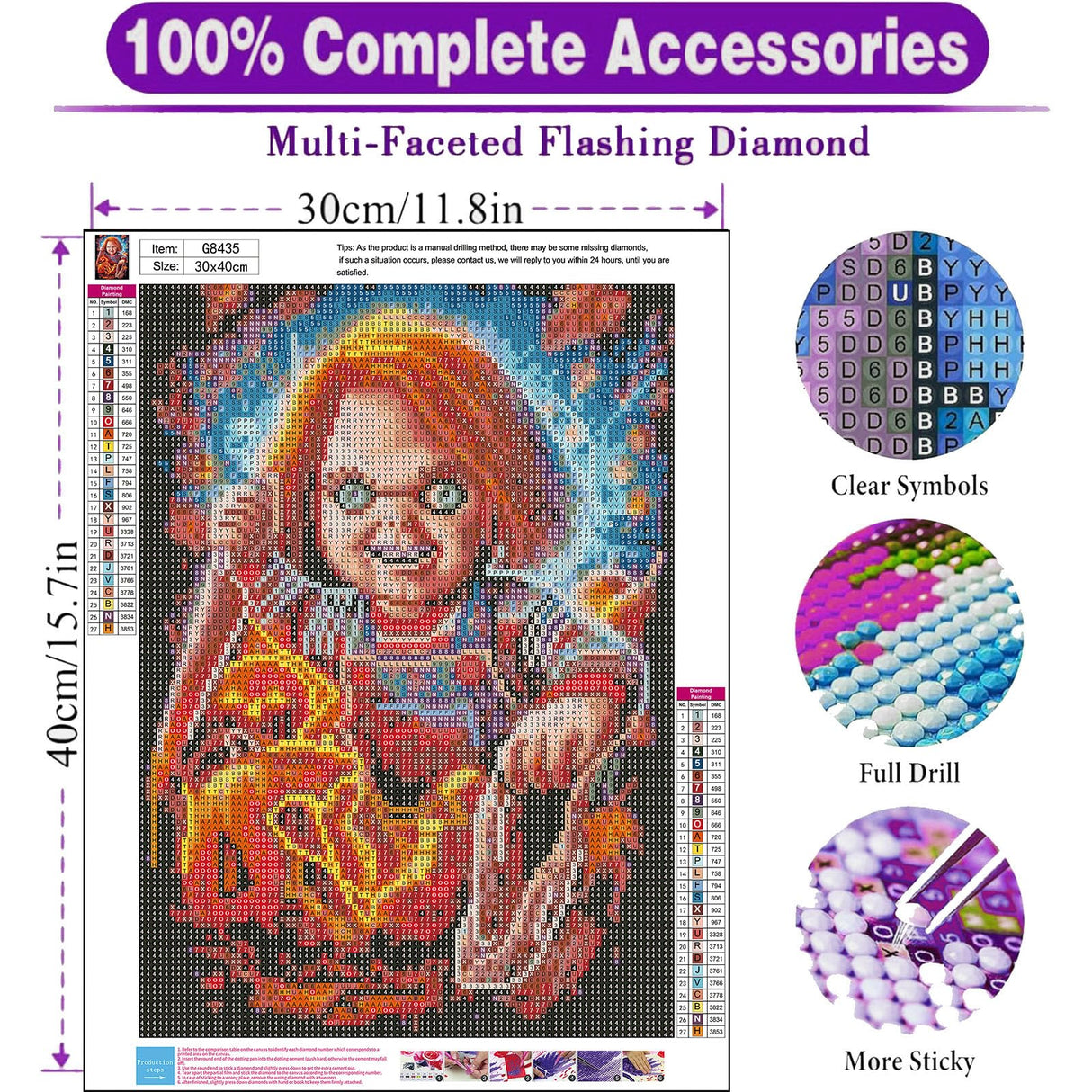 Sretoul 6 Pack Halloween Diamond Art Kits for Adults, Diamond Painting Kit Beginners Halloween, Horror 5D Gem Art for Adults with Round Gem Painting Gift Home Wall Decor 12x16 Inch Sretoul