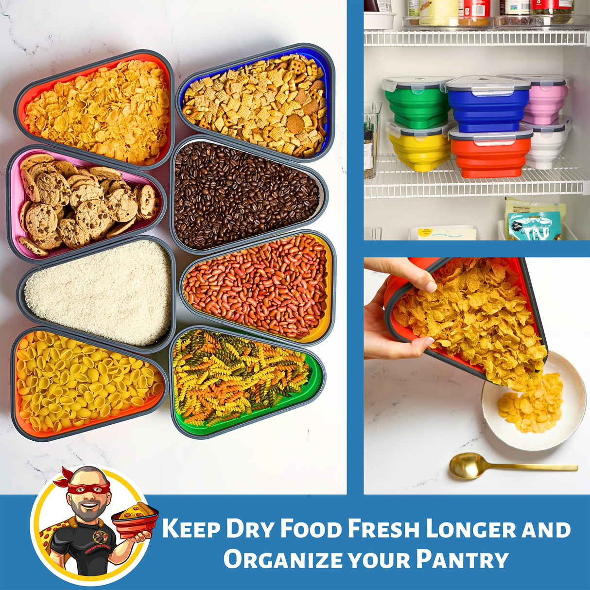 The Perfect Pizza Pack™ - Reusable Pizza Storage Container with 5 Microwavable Serving Trays - BPA-Free Adjustable Pizza Slice Container to Organize & Save Space, Red PIZZA PACK