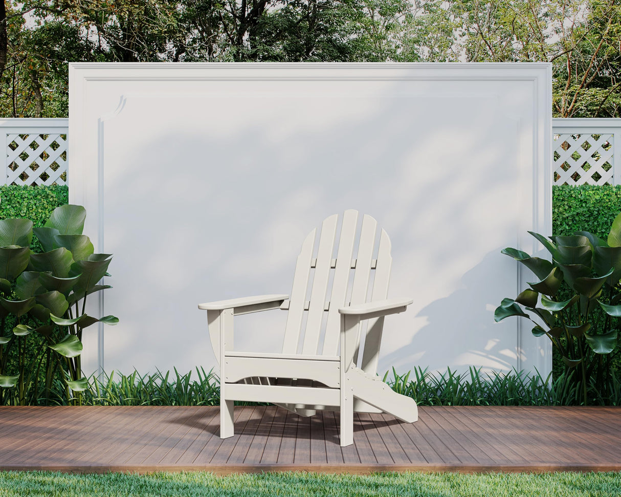 POLYWOOD AD4030WH Classic Outdoor Adirondack Chair, White Polywood