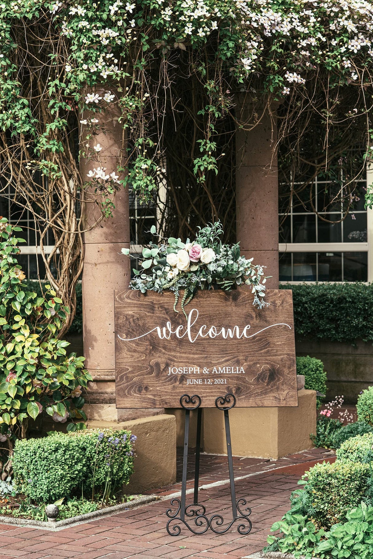 Personalized Wedding Welcome Sign - Wood Wedding Sign - Rustic Wedding Decor #PWS01 - WoodArtSupply