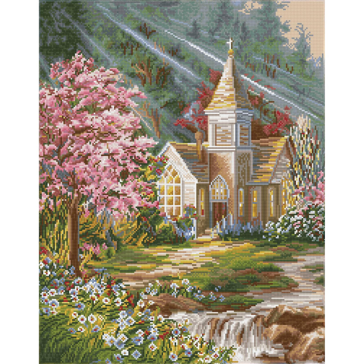 DIAMOND DOTZ Be Still Spring Diamond Painting Kits for Adults - Diamond Art Kits a Relaxing Creative Craft Kit with Dotz Gems 28x22 DIAMOND DOTZ