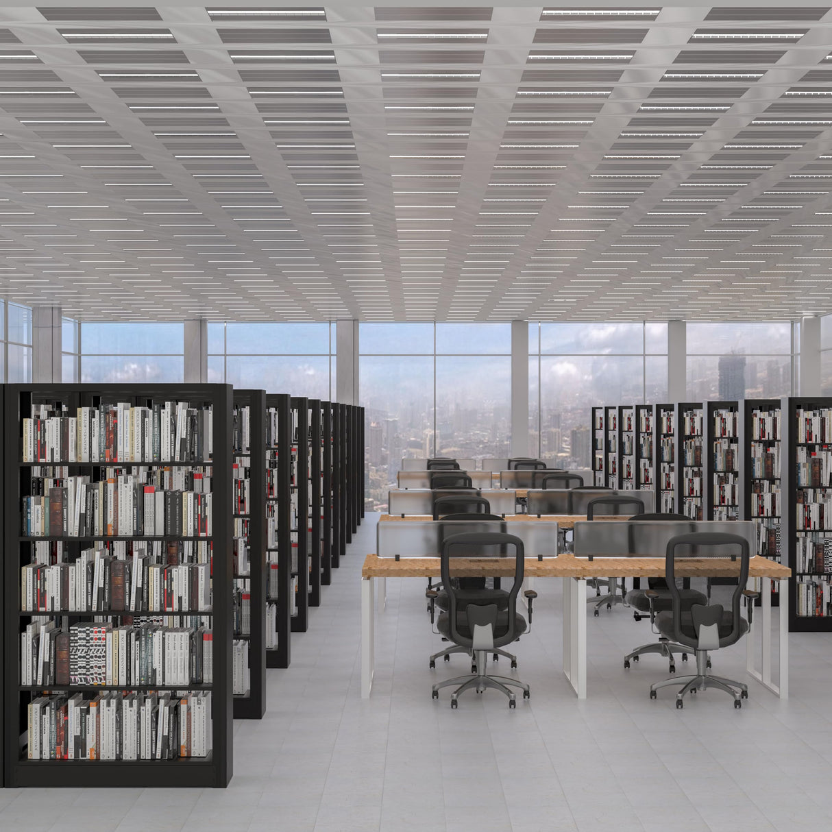 OSEILLC 69" Tall Heavy-Duty Bookshelf, 5-Tier Metal Bookshelf with Adjustable Shelves, Open Shelf Bookcase, Tall Bookshelves for Home Office, Library, Bedroom, Including Book Stopper OSEILLC