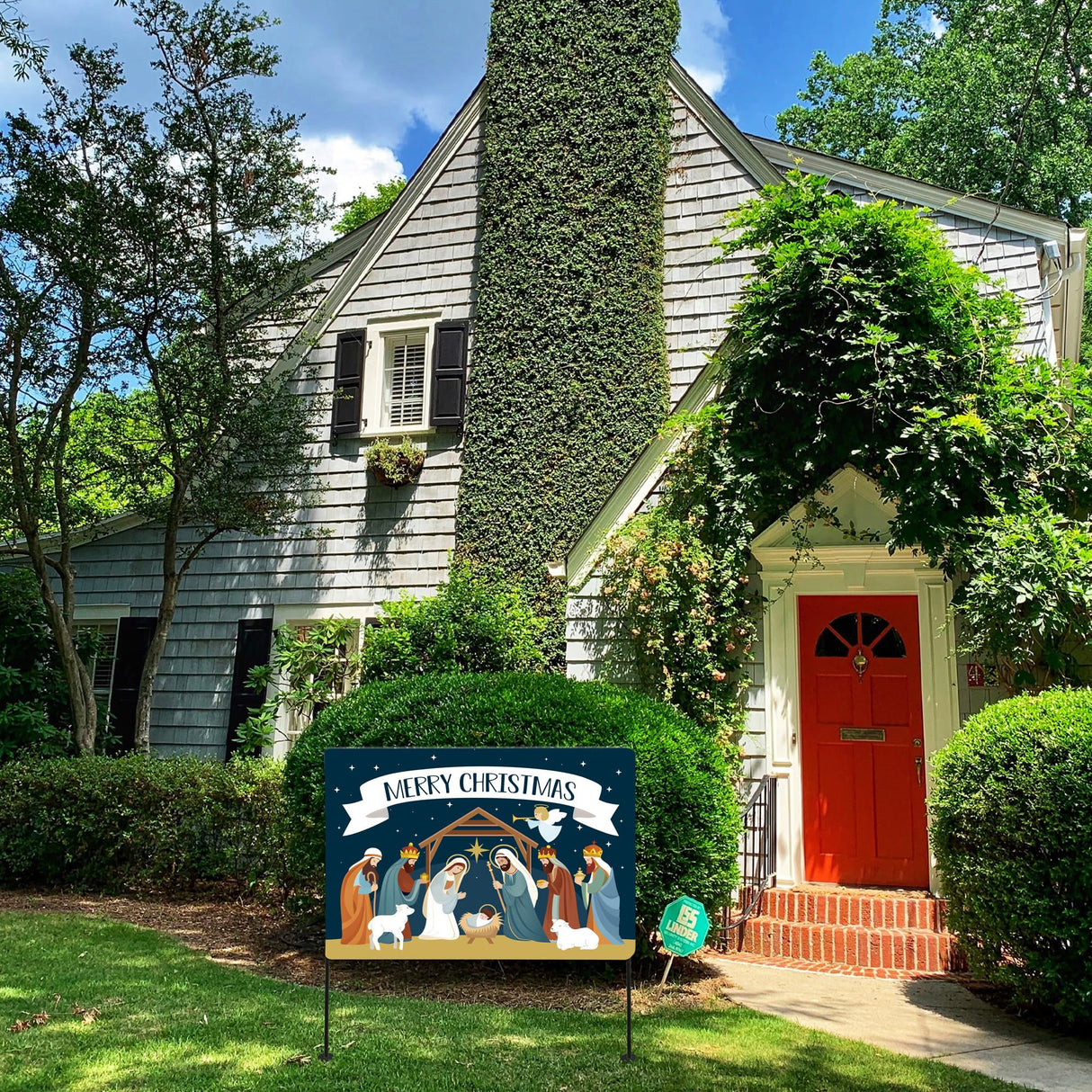 Christmas Decorations Outdoor Yard Nativity Scene Yard Sign reversible Dual Religious Manger Scene Yard Sign for Garden Lawn Christmas Decorations Holy family nativity scenes (Garden Sign Large) Eastsky