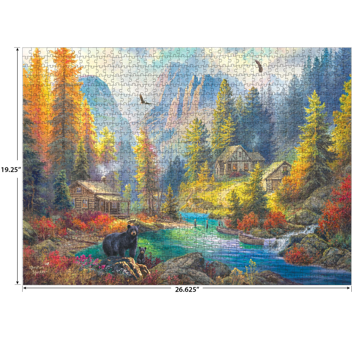RoseArt - Abraham Hunter - Bear Mountain - 1000 Piece Jigsaw Puzzle for Adults RoseArt