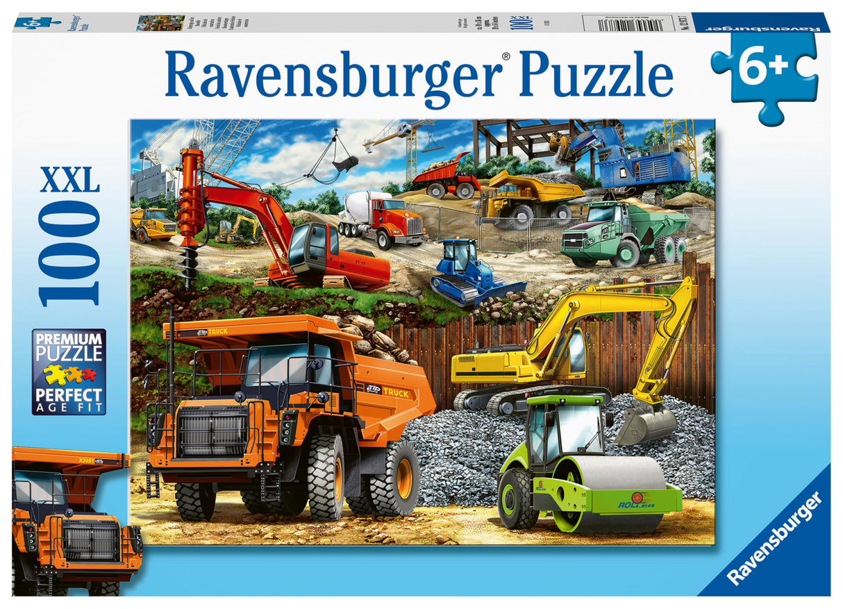Ravensburger Construction Vehicles 100-Piece Jigsaw Puzzle - Engaging & Educational Toy for Kids | Durable & Long-Lasting | Stimulates Creativity & Problem Solving | FSC Certified Ravensburger