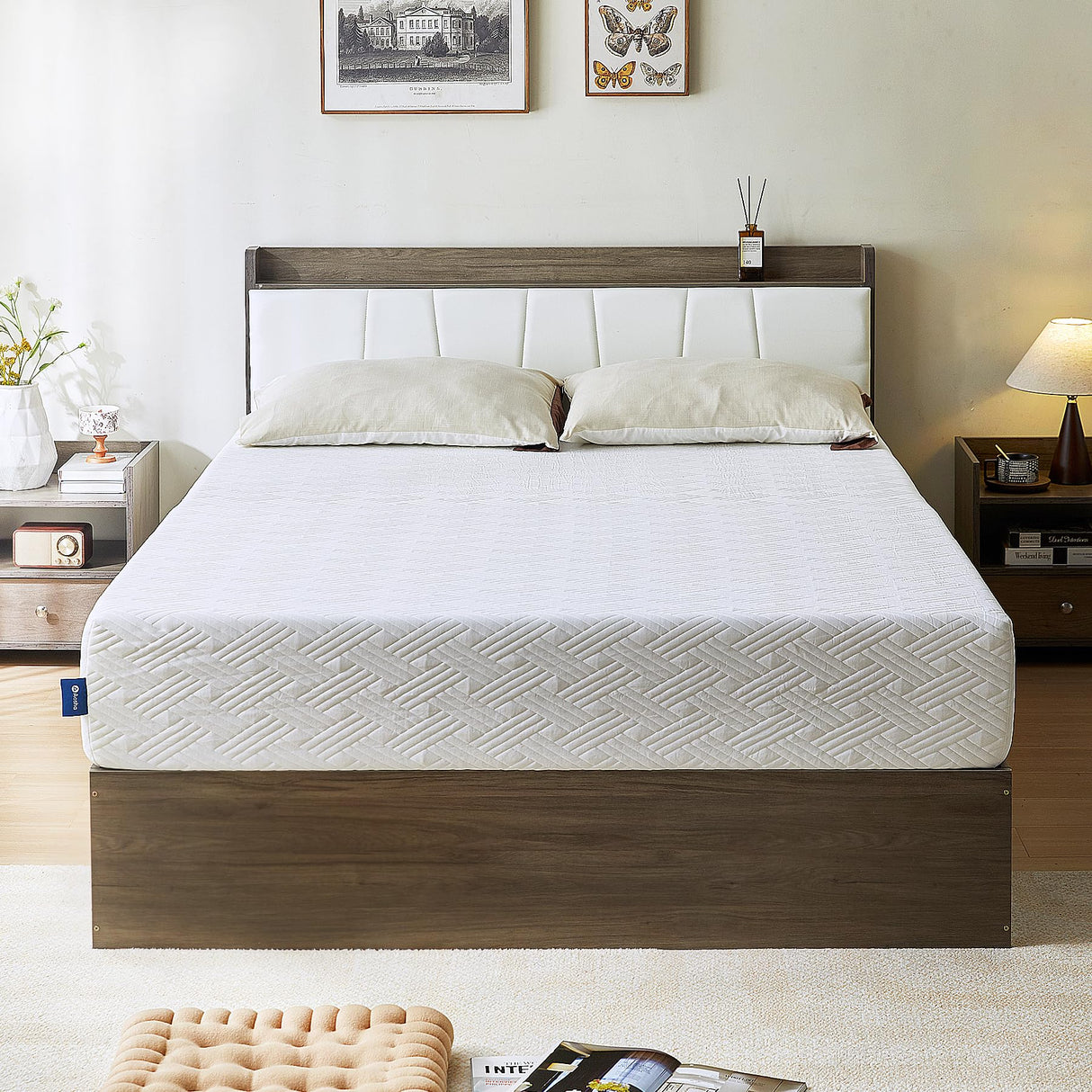 Aosha Queen Mattress,8/10/12 inch Memory Foam Mattress for Cool Sleep & Pressure Relief, Medium Firm Mattresses CertiPUR-US Certified/Bed-in-a-Box/Pressure Relieving (8 in, Queen) Aosha