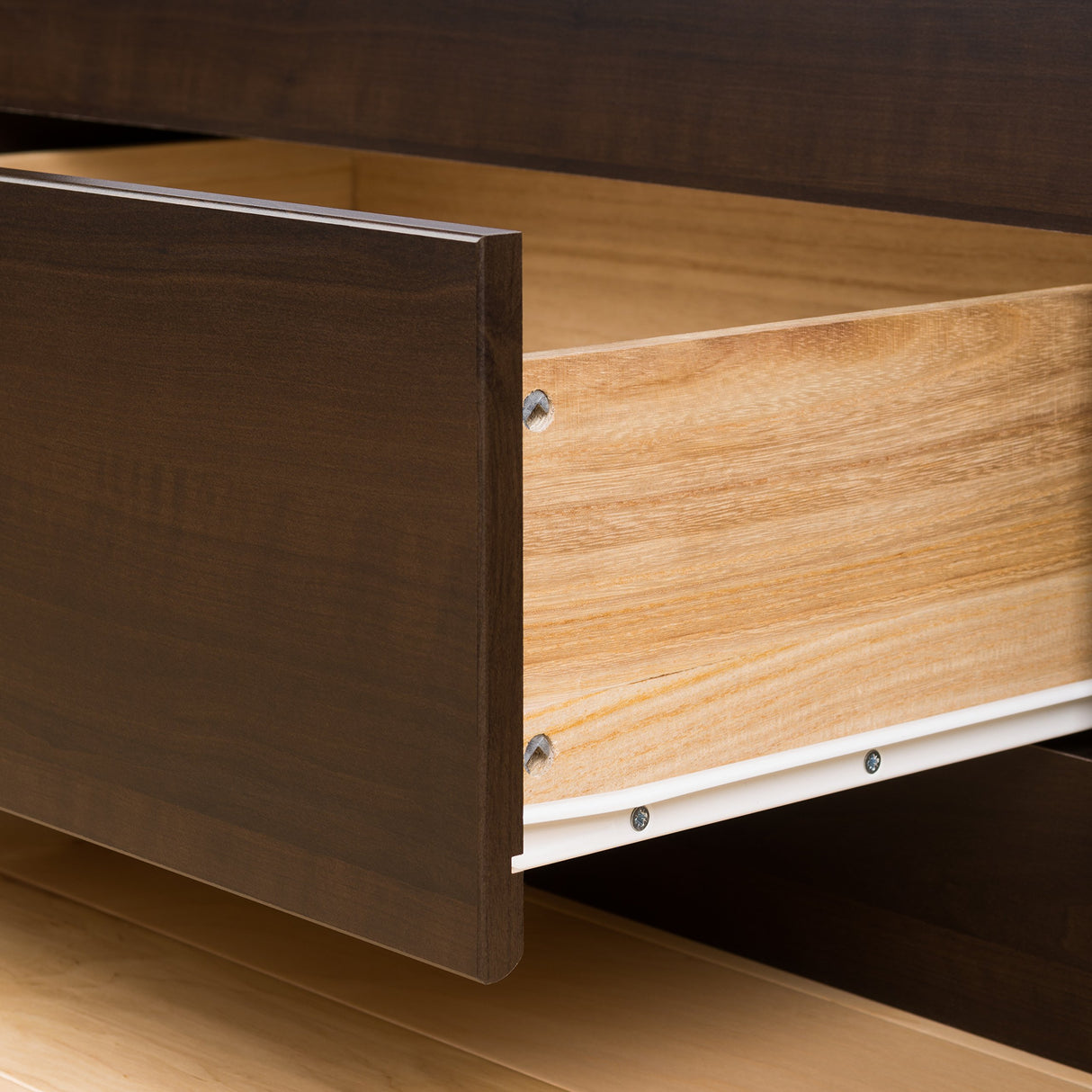 Queen Platform Storage Bed with 6 Drawers in Espresso Finish Prepac