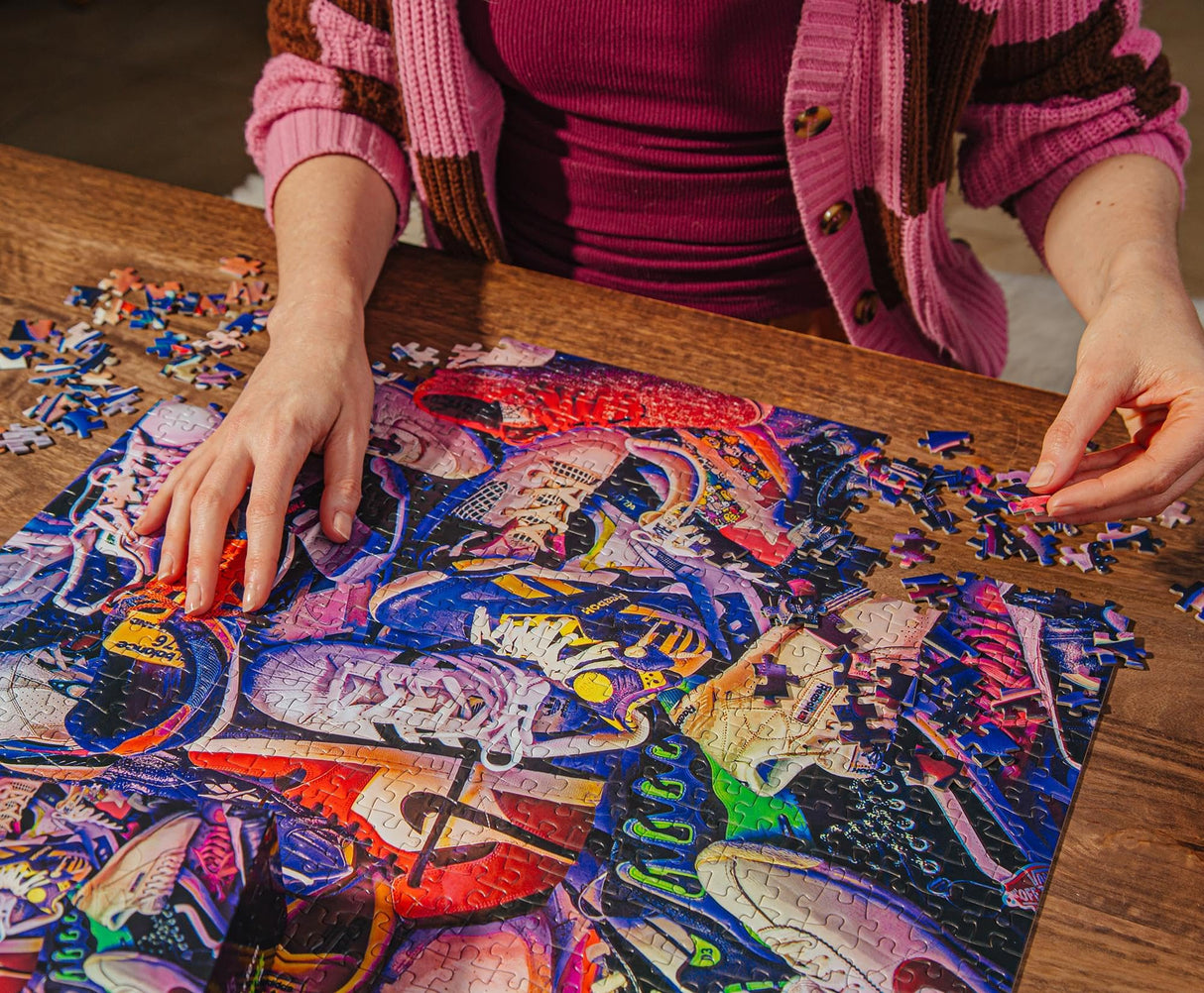 Sneakerheads 1000-Piece Jigsaw Puzzle | Fun Brain Teaser, Toys & Games | 28 x 20 Inches Toynk