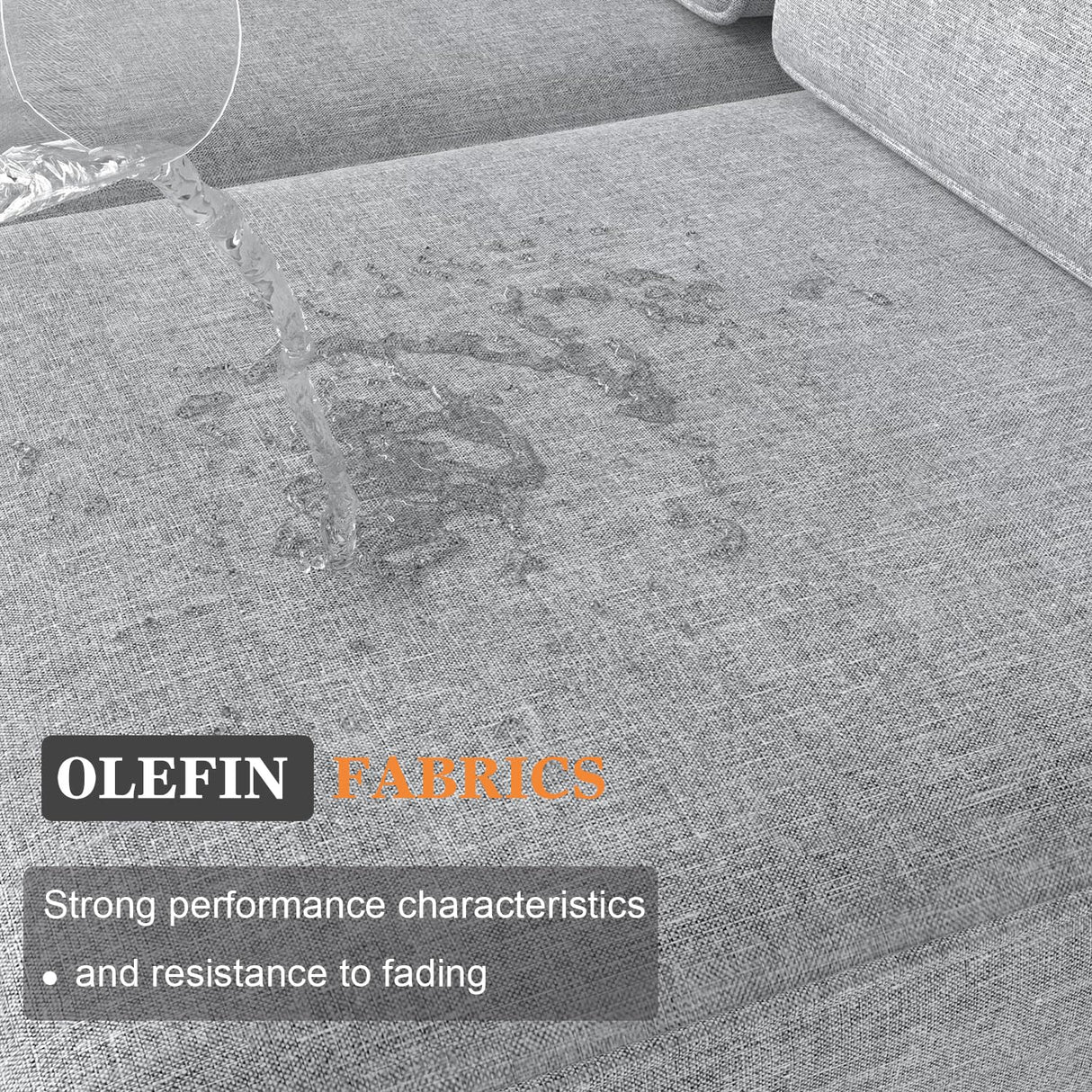 Vakollia 6 Pieces Aluminum Patio Furniture Set with Propane Gas 44" Fire Pit Table, Metal Outdoor Conversation Sofa Set with Seating Cushions Vakollia