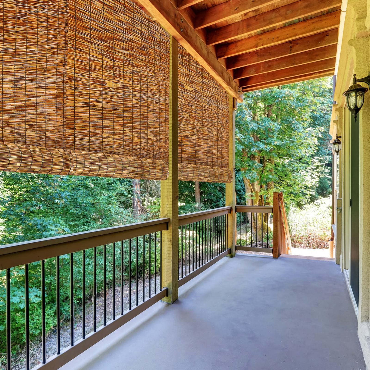 Barydat 1 Pcs 4 x 16.4 ft Bamboo Privacy Screen, Reed Fence Roller Patio Decorative Fences Reed Screen Curtain for Garden Backyard Patio Balconies Barydat