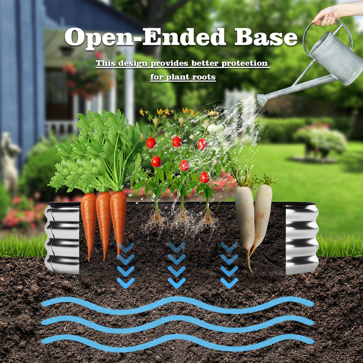 ZFHgarden Raised Garden Bed, 4x2x1ft Raised Beds for Gardening Outdoor for Vegetables Flowers Ground Planter Box,Galvanized Raised Garden Beds ZFHgarden