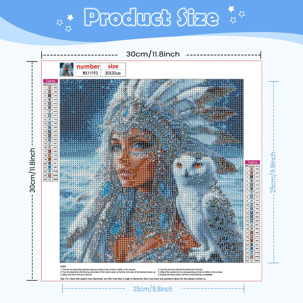 NEWENMO Fairy Diamonds Painting Kits for Adults Beginner DIY 5D Owl Diamond Art Paint with Round Diamonds, Full Drill Gem Art Diamonds Painting for Craft Home Wall Decor 12x12 in NEWENMO