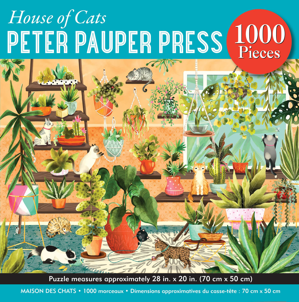 PETER PAUPER PRESS House of Cats 1000 Piece Jigsaw Puzzle PETER PAUPER PRESS