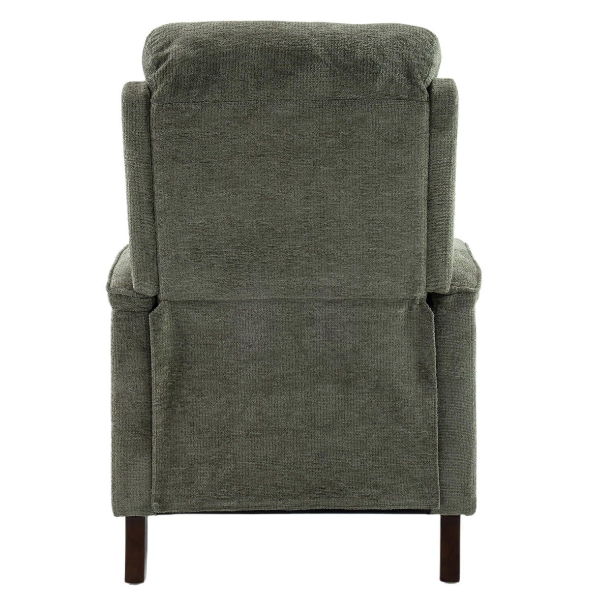 VKNOW Push Back Upholstered Recliner Chair Home Theater Seating Adjustable Modern Fabric Reclining Chair Padded Seat Backrest Recliner Sofa for Living Room (Green) VKNOW