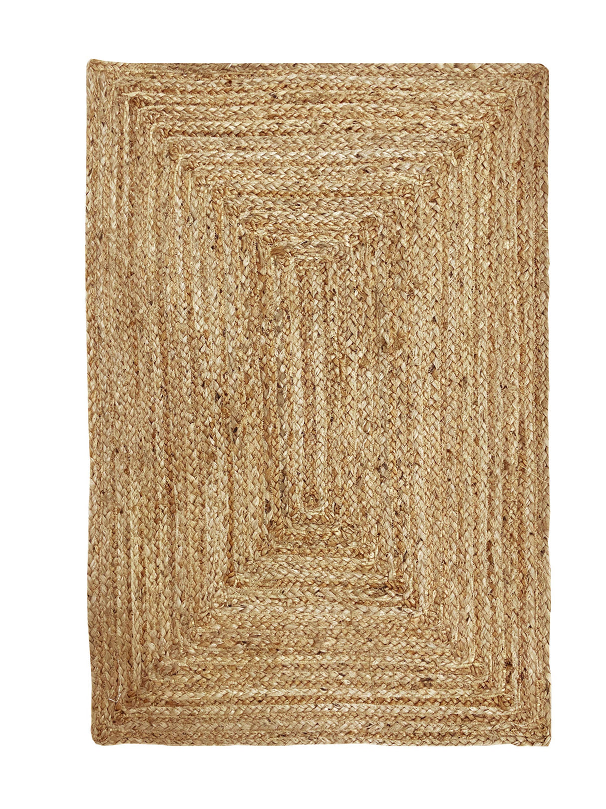 Hausattire Hand Woven Jute Braided Rug, 2'x3' – Natural, Reversible Boho Entry Area Rugs for Kitchen, Living Room I Farmhouse Indoor Outdoor Decorative Floor Rug, 24x36 Inches Hausattire