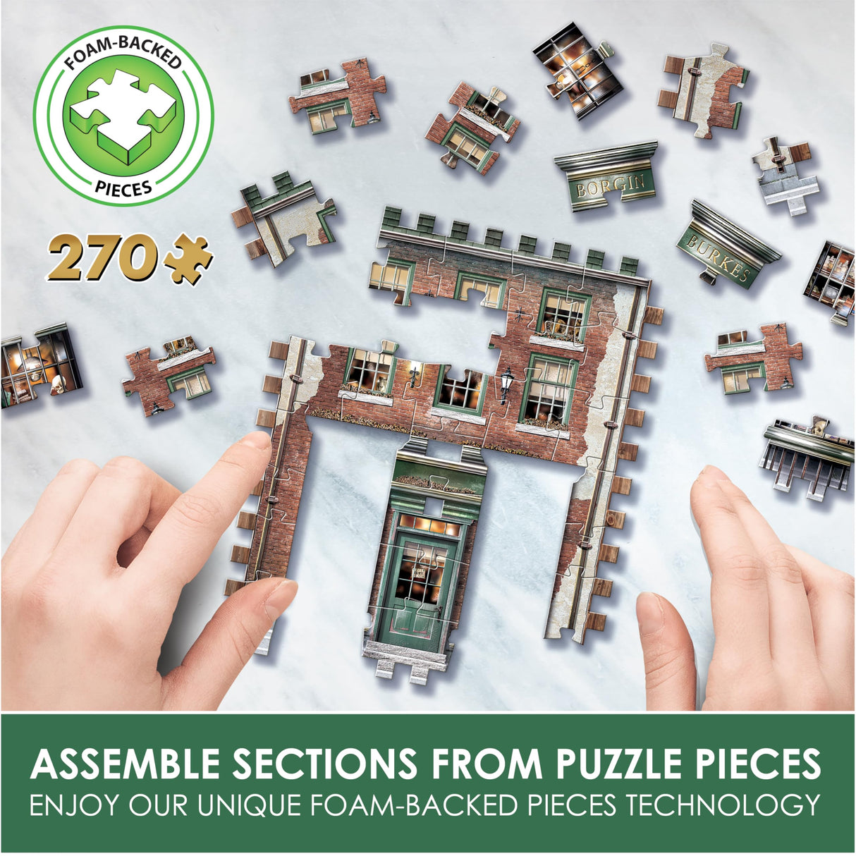 Wrebbit3D Harry Potter 3D Puzzle Model of Borgin and Burkes | Diagon Alley Collection |270 Jigsaw Puzzle Pieces | Build and Journey Through The Wizarding World Wrebbit