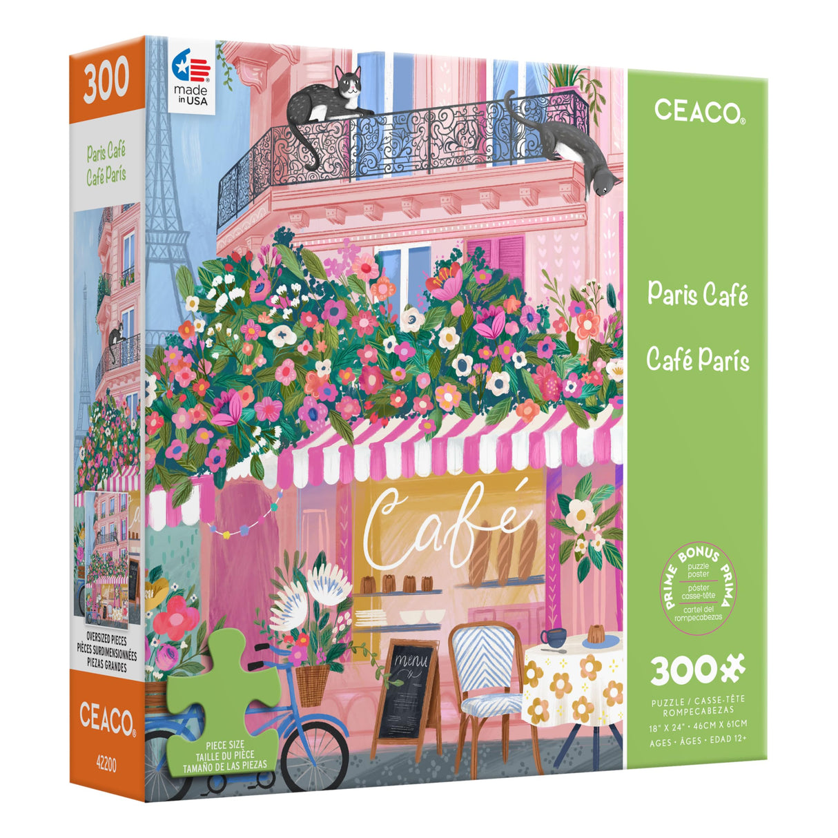 Ceaco - Paris Café - 300 Oversized Piece Jigsaw Puzzle Ceaco