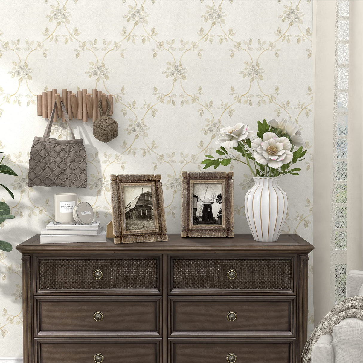 takfot Rustic Picture Frames 5x7 Wooden Picture Frame Set of 2, Distressed Western Photo Frame with Real Glass Wall and Tabletop Display Gift for Mom Dad Family Friends takfot