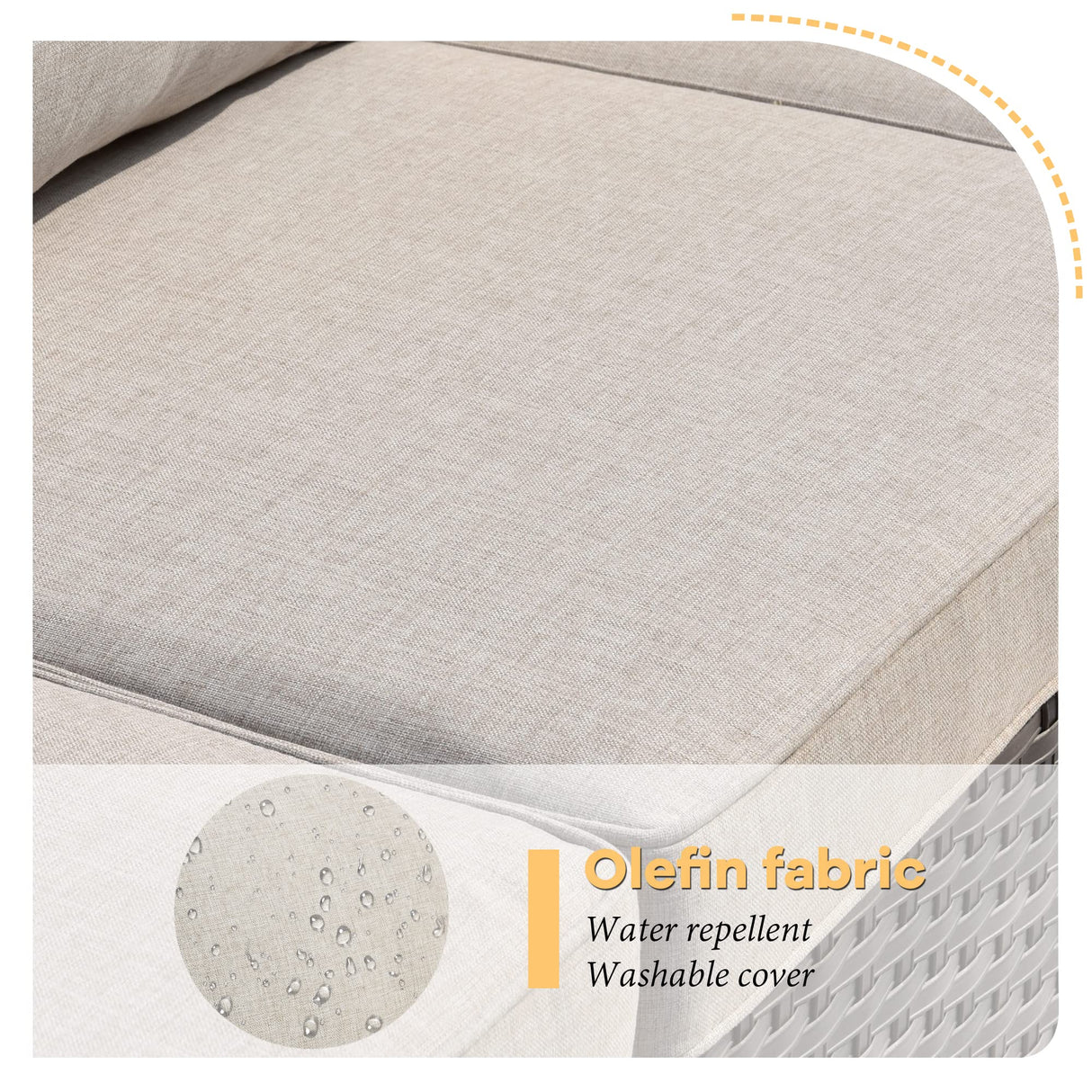 HOOOWOOO 11 Piece Patio Sectional Furniture Set with Fire Pit Table,Modern Wicker Outdoor Conversation Sofa Sets,Weather Resistant Modular L Shaped Outside Couch Swivel Chair Set(Beige) HOOOWOOO