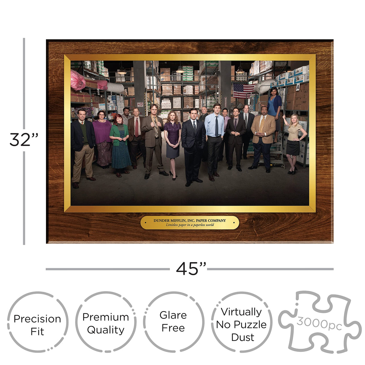 Aquarius The Office Puzzle (3000 Piece Jigsaw Puzzle) - Officially Licensed The Office Merchandise & Collectibles - Glare Free - Precision Fit - 32 x 45 Inches AQUARIUS