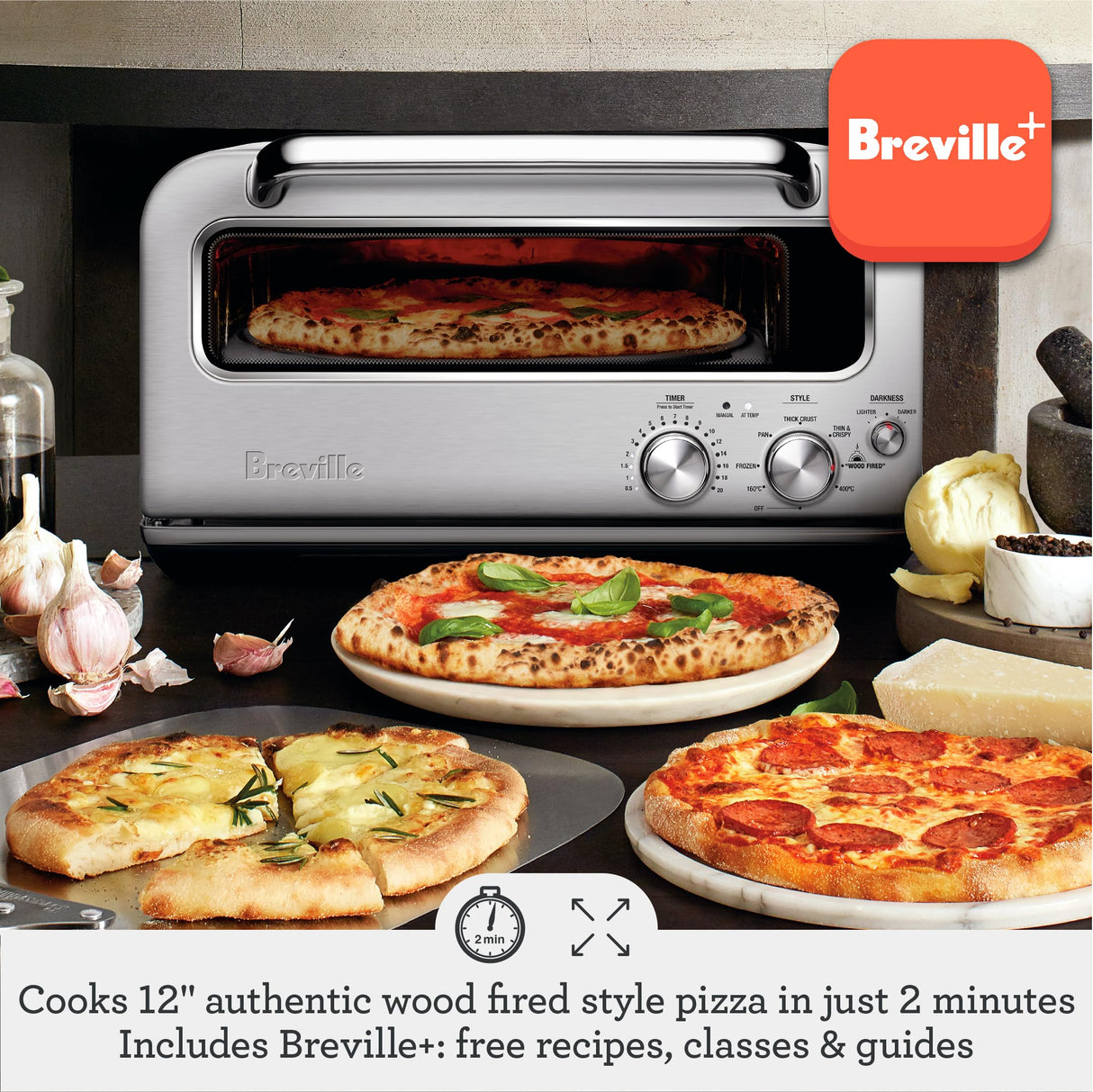 Breville Smart Oven Pizzaiolo BPZ820BSS, Brushed Stainless Steel Breville