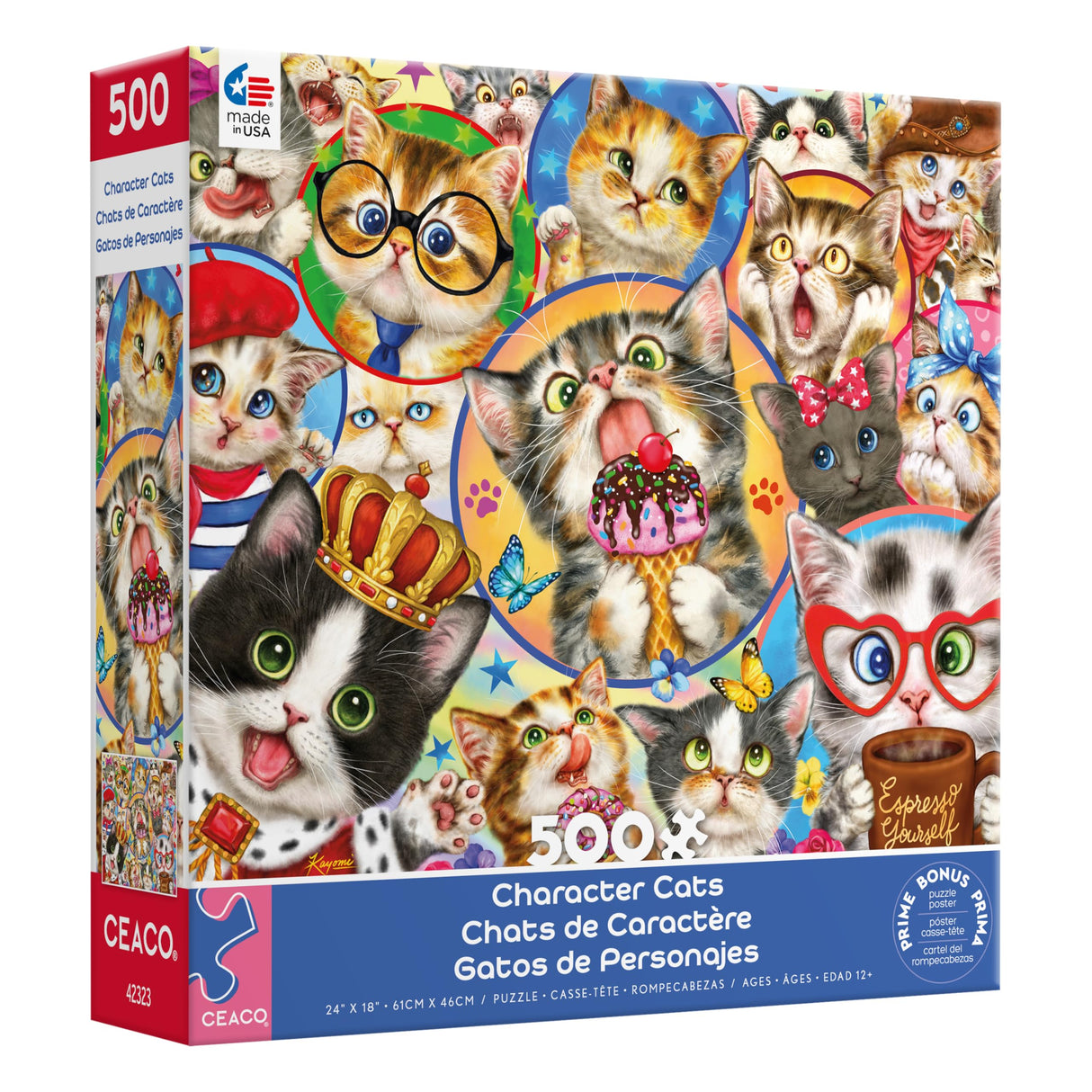 Ceaco - Character Cats - 500 Piece Jigsaw Puzzle Ceaco