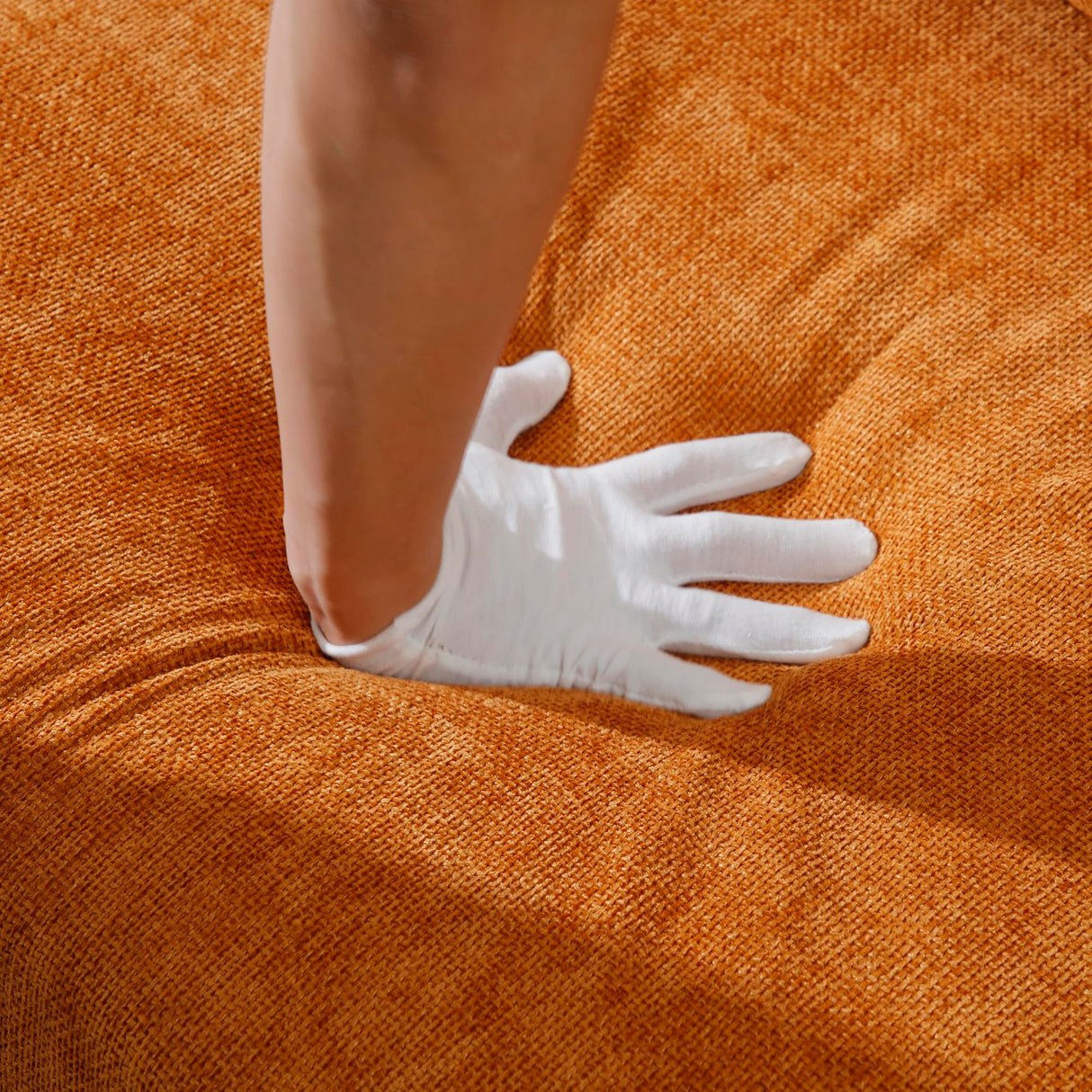 KEIKI 2 Piece Sectional Sofa Set, 3 Seat Sofa Couch and Loveseat Sets, Modular Sectional Sofas with Movable Pillows for Living Room Bedroom Office Apartment, Orange KEIKI