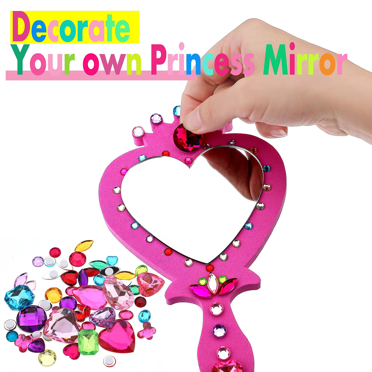 RICHNESS Little Girls Princess Mirrors Make Your Own Mirrors Princess Party Favors Pack of 6 RICHNESS
