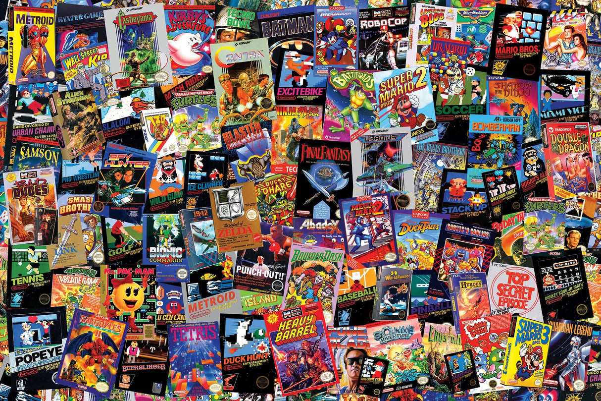 8-Bit Armageddon Retro Video Game Puzzle for Adults and Kids | 1000 Piece Jigsaw Puzzle Toy | Interactive Brain Teaser for Family Game Night | 28 x 20 Inches Toynk