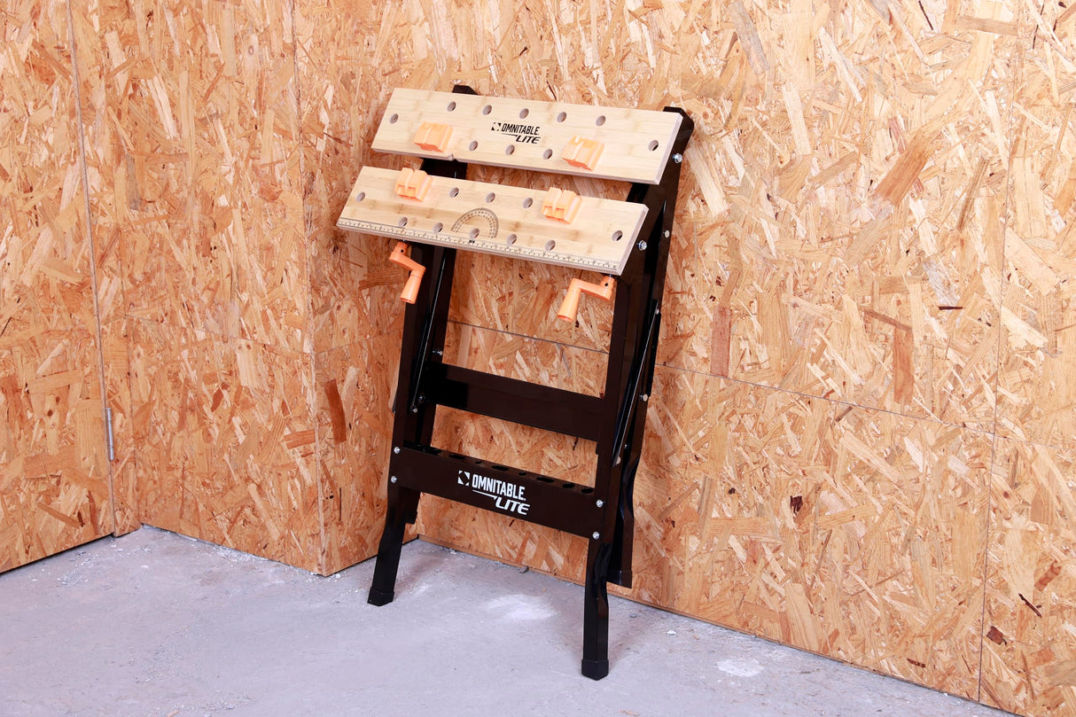 Disston OmniTable Lite Portable Workbench Worktable Fully Adjustable Tilting Table is Great for Clamping. OmniTable