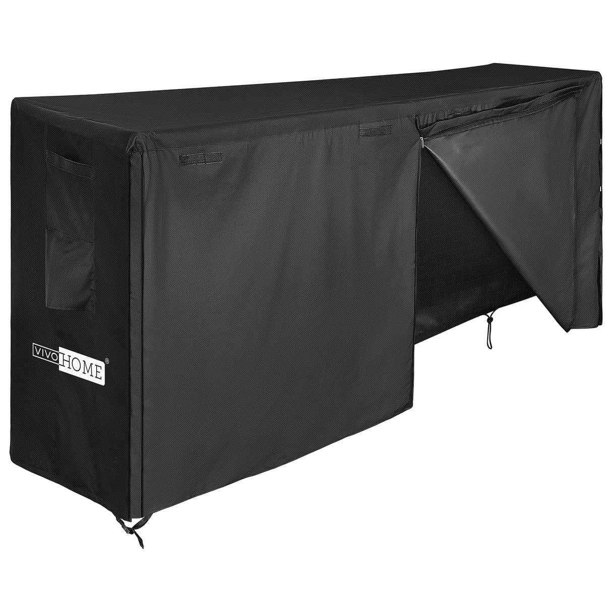 VIVOHOME 12ft Waterproof Firewood Log Rack Cover, Heavy Duty 600D Oxford Weather Resistant with VIVOHOME 8ft Waterproof Firewood Log Rack Cover, Heavy Duty 600D Oxford Weather Resistant VIVOHOME