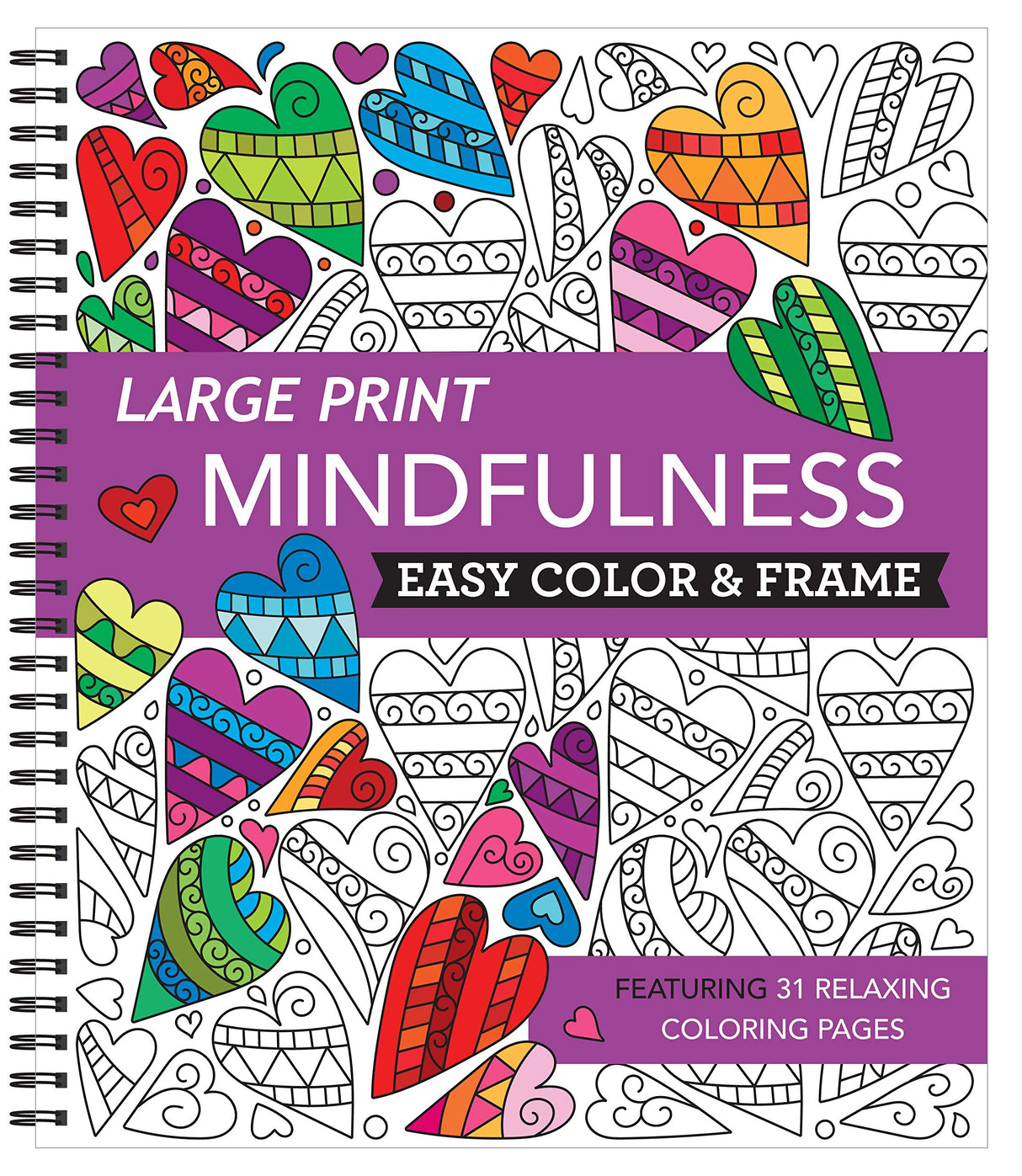Large Print Easy Color & Frame - Mindfulness (Stress Free Coloring Book) New Seasons