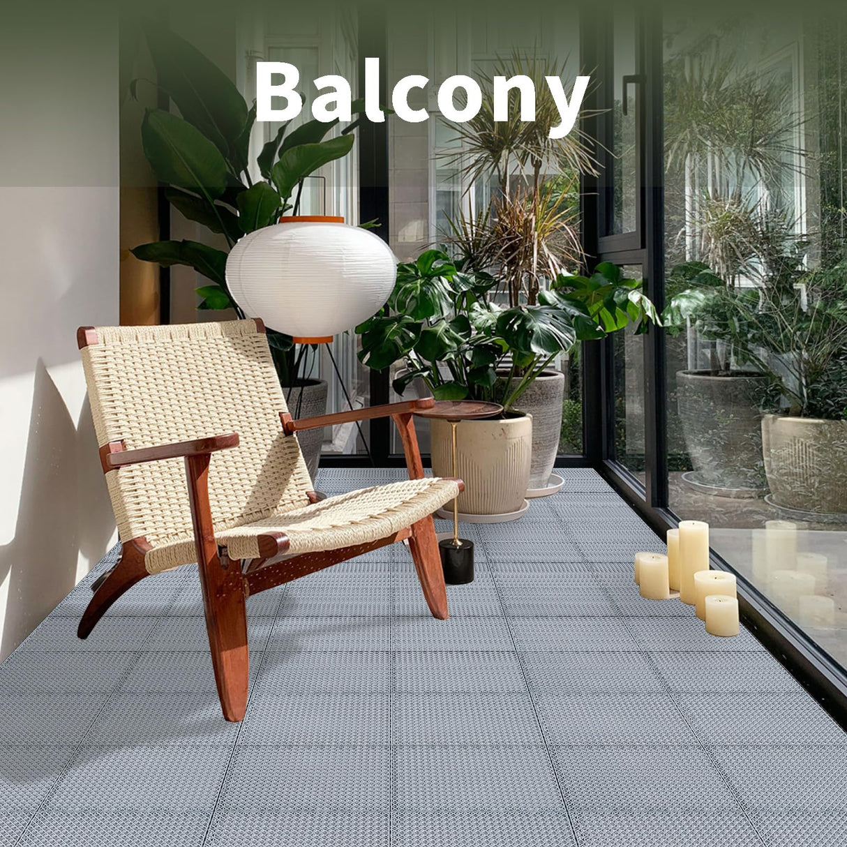 Fast-drying Outdoor Decking for Garden, Kennel, Storage Shed, Basement, Garage, Patio, Balcony,Bathroom, 10 PCS 12''x12'' Heavy-duty Interlocking Decking Tiles, Maximum Bearing Capacity up to 6613 LBs Romlits