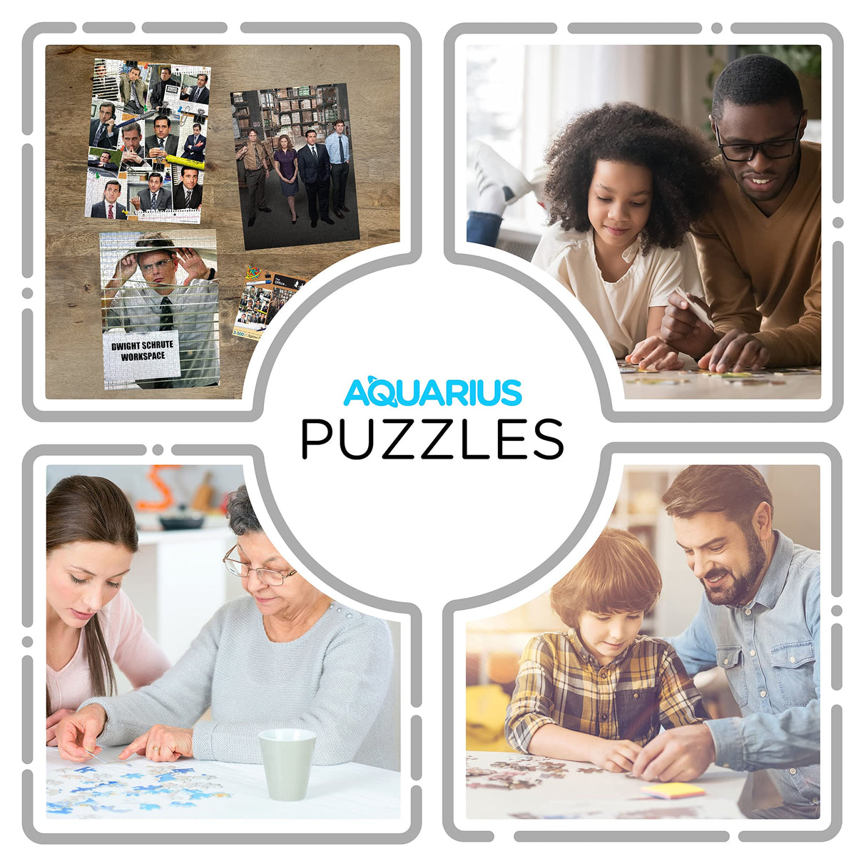 Aquarius Set of 3 The Office Puzzles (Three 500 Piece Jigsaw Puzzles) - Glare Free - Precision Fit - Officially Licensed The Office Merchandise & Collectibles - 14x19 Inches AQUARIUS