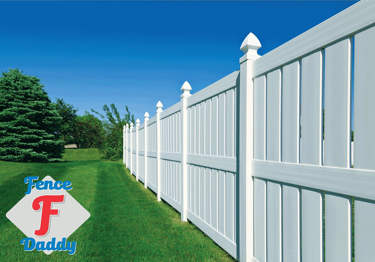 Vinyl Fence Post Repair Kit (Alternative to Replacement Vinyl Fence Panels, Posts, Pickets, Sections, Rails and Parts) White Fence Daddy Kit Fence Daddy