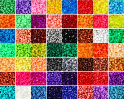 Libima 56000 Pcs 56 Bags Fuse Beads Bulk for Kids Art and Crafts 5 mm Assorted Iron Beads Set Multicolored for Birthday Gift Bracelet Making Accessories