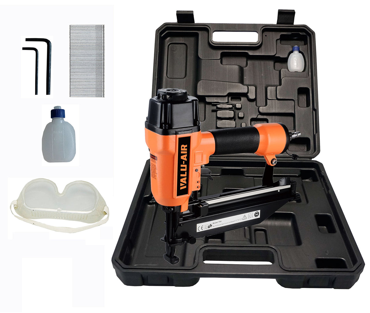 Valu-Air T64C 16 Gauge 7/8-Inch to 2-1/2-Inch Finish Nailer with Carrying Case Valu-Air