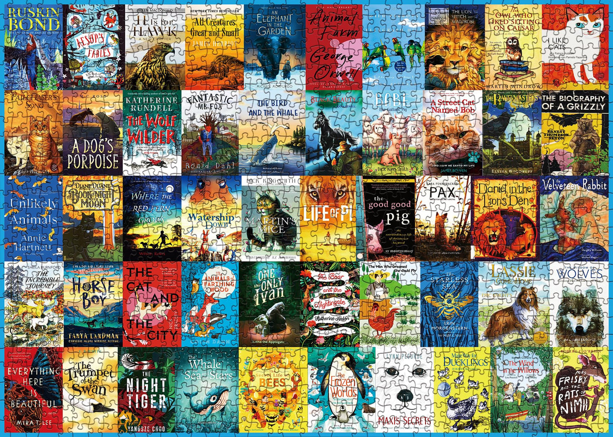 Animal Book Puzzles for Adults 1000 Pieces, Dog Puzzle Books for Adults Book Jigsaw Puzzles, Decor for Puzzle Cat Lovers Adults BBOLDIN