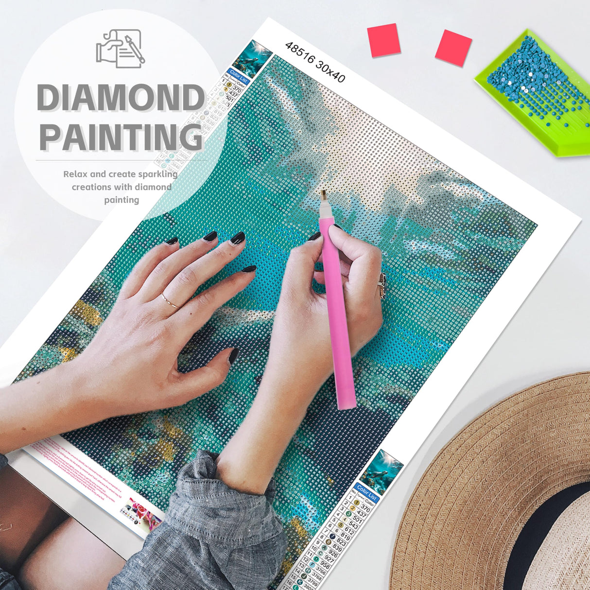 GVYGVY Diamond Art Kits for Adults, Cute Ocean Seal 5d DIY Full Drill Diamond Painting Kits for Adults Beginners, Diamond Painting Art Craft Kits for Adults, Wall Home Decor(No Frame) 12x16 Inch GVYGVY