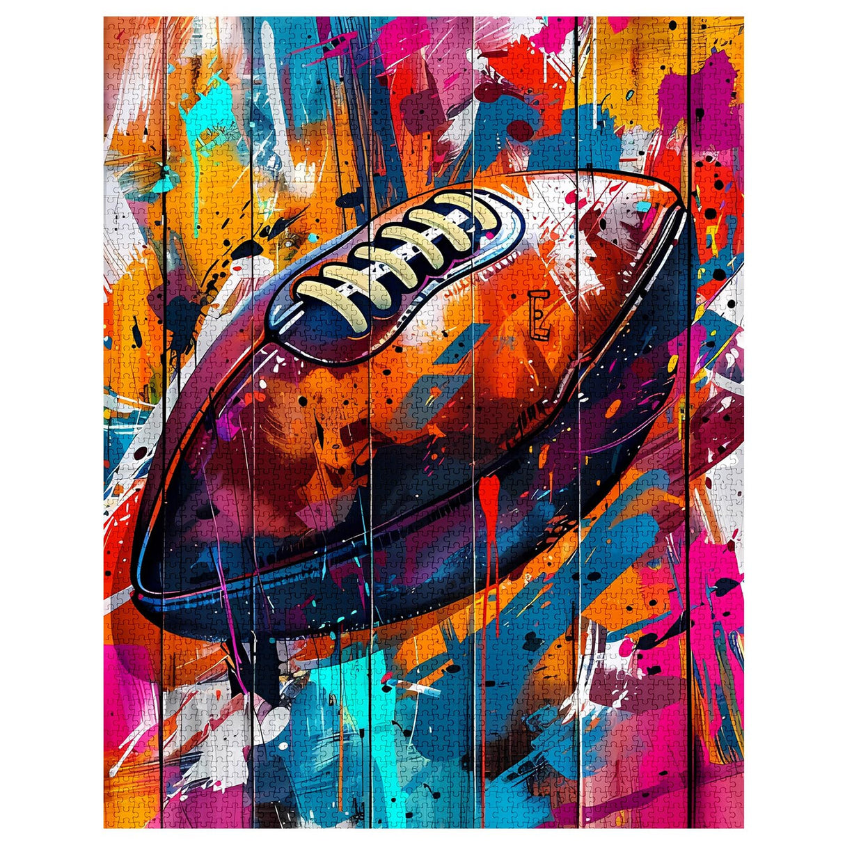 American Football Jigsaw Puzzle,Ball Sports 1000 Pieces Jigsaw Puzzles for Adults,27 x 20 Inches Puzzles ,HD Quality Banksy Graffiti Street Vibrant Puzzle Gift,Family Activity Perfect for Game Night Tucocoo