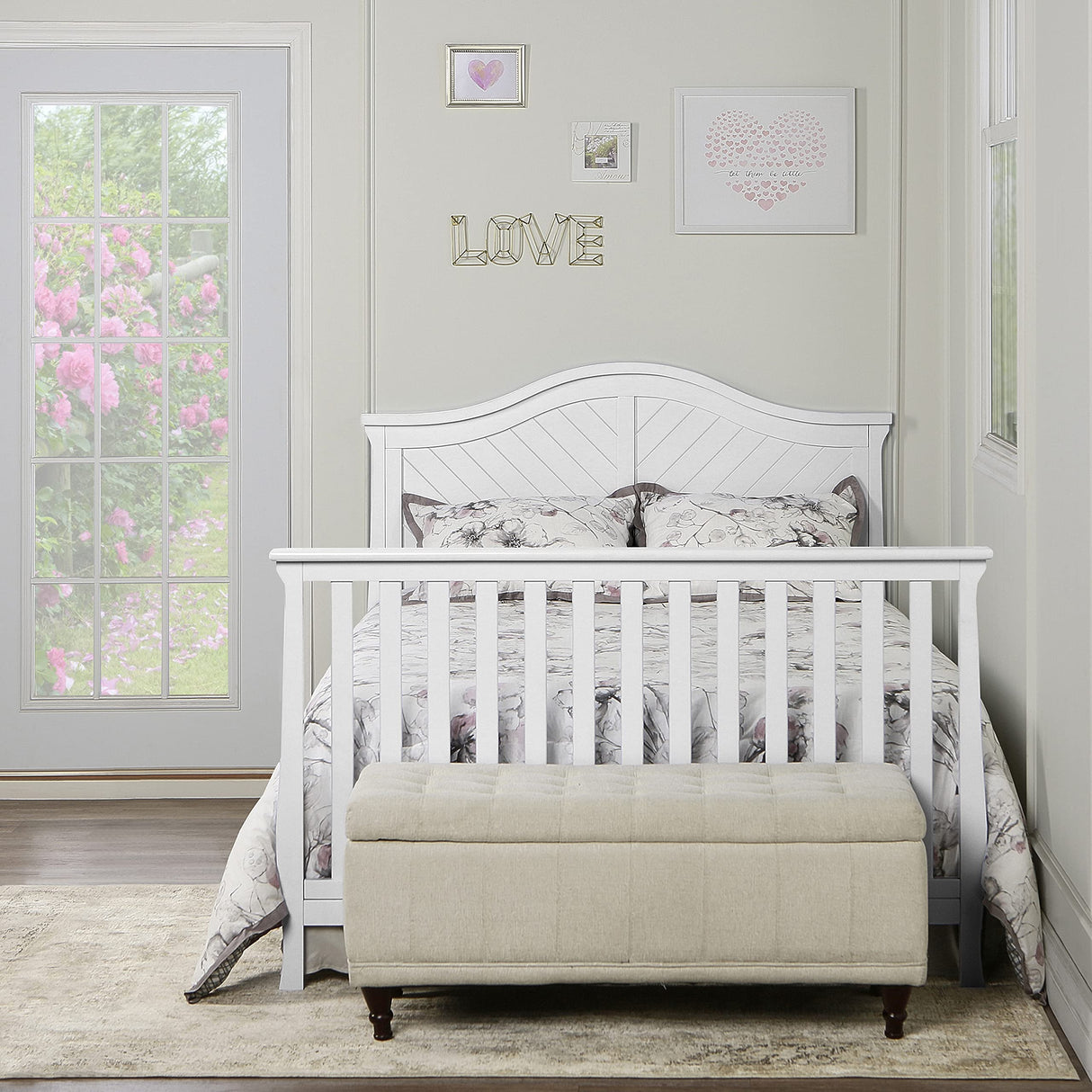 Dream On Me Kaylin 5-in-1 Convertible Crib in White, Greenguard Gold Certified 56x31x47 Inch (Pack of 1) Dream On Me