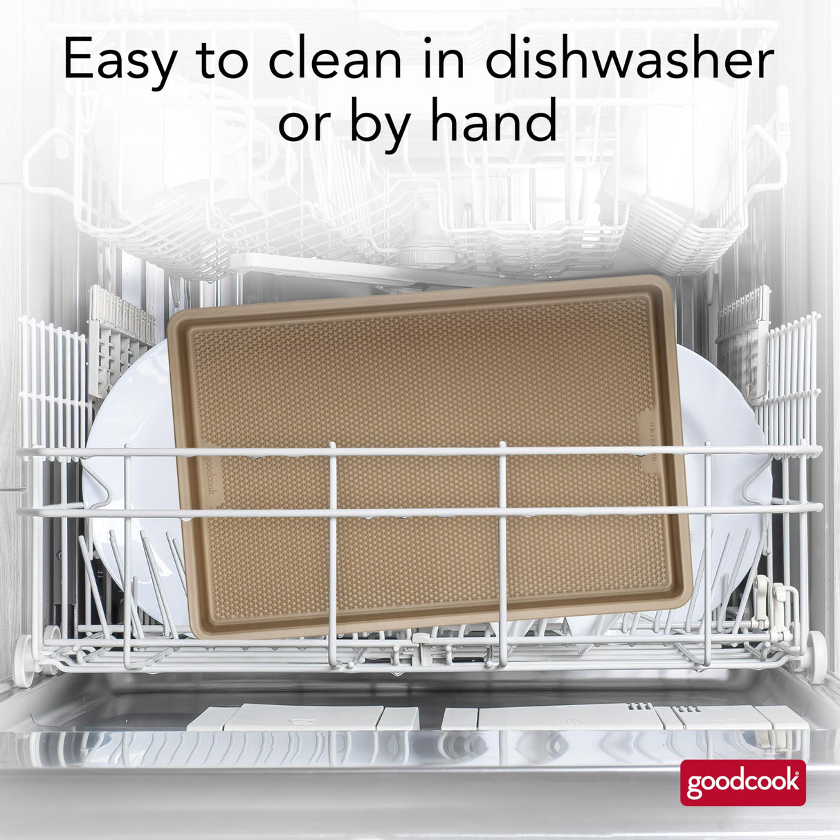 GoodCook BestBake Nonstick Textured Carbon Steel Cookie Sheet, 11" x 17", Large Baking Sheet, Even Heating, Scratch-Resistant, Non-Toxic, Durable, Ideal for Baking and Sheet Pan Dinners GoodCook