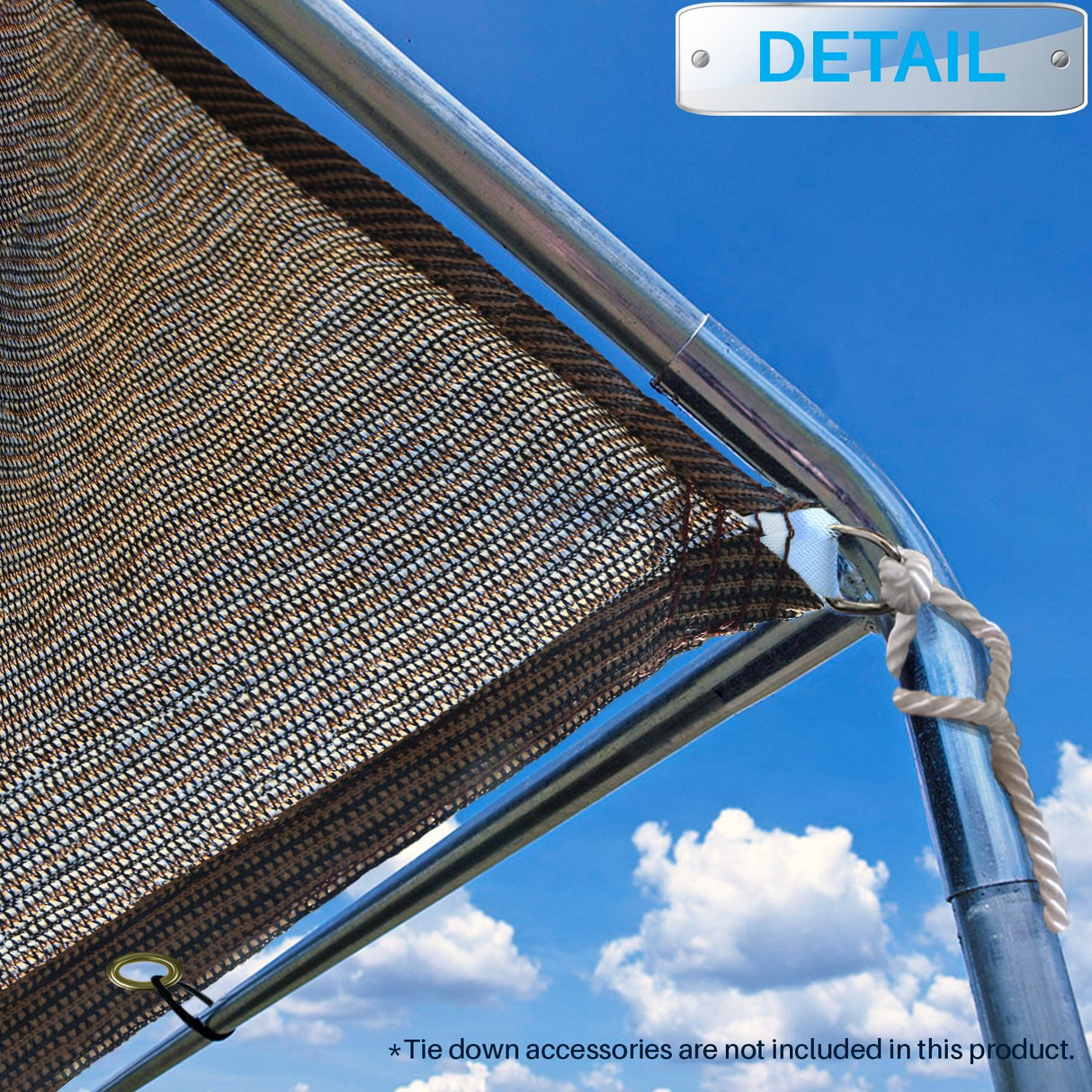 Patio Paradise 9' x 18' Straight Edge Sun Shade Sail, Brown Rectangle Outdoor Shade Cloth Pergola Cover UV Block Fabric - Custom 3 Year Warrenty Patio