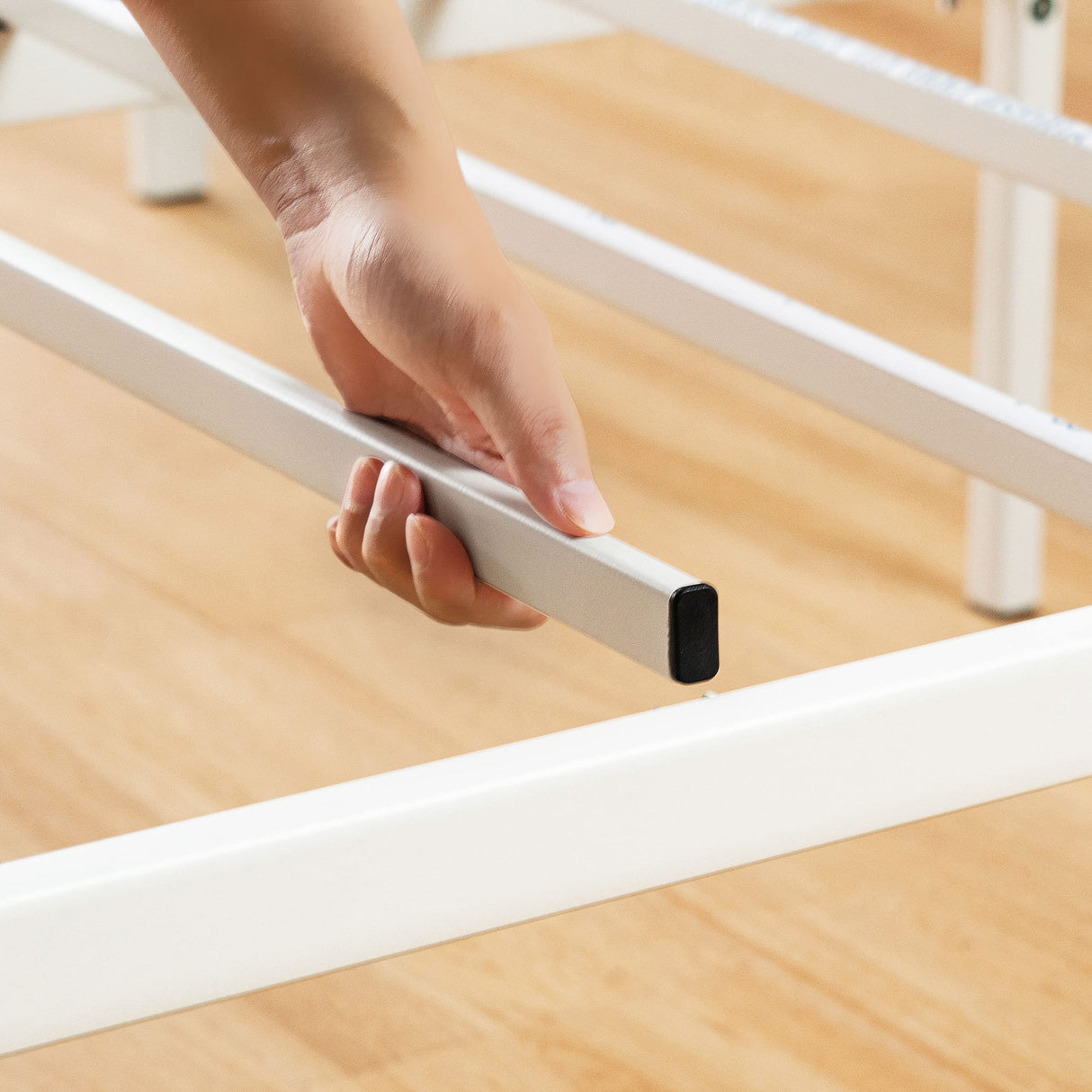 Best Price Mattress 14 Inch Metal Platform Bed Frame, Heavy Duty Steel Slats, White, Twin Best Price Mattress