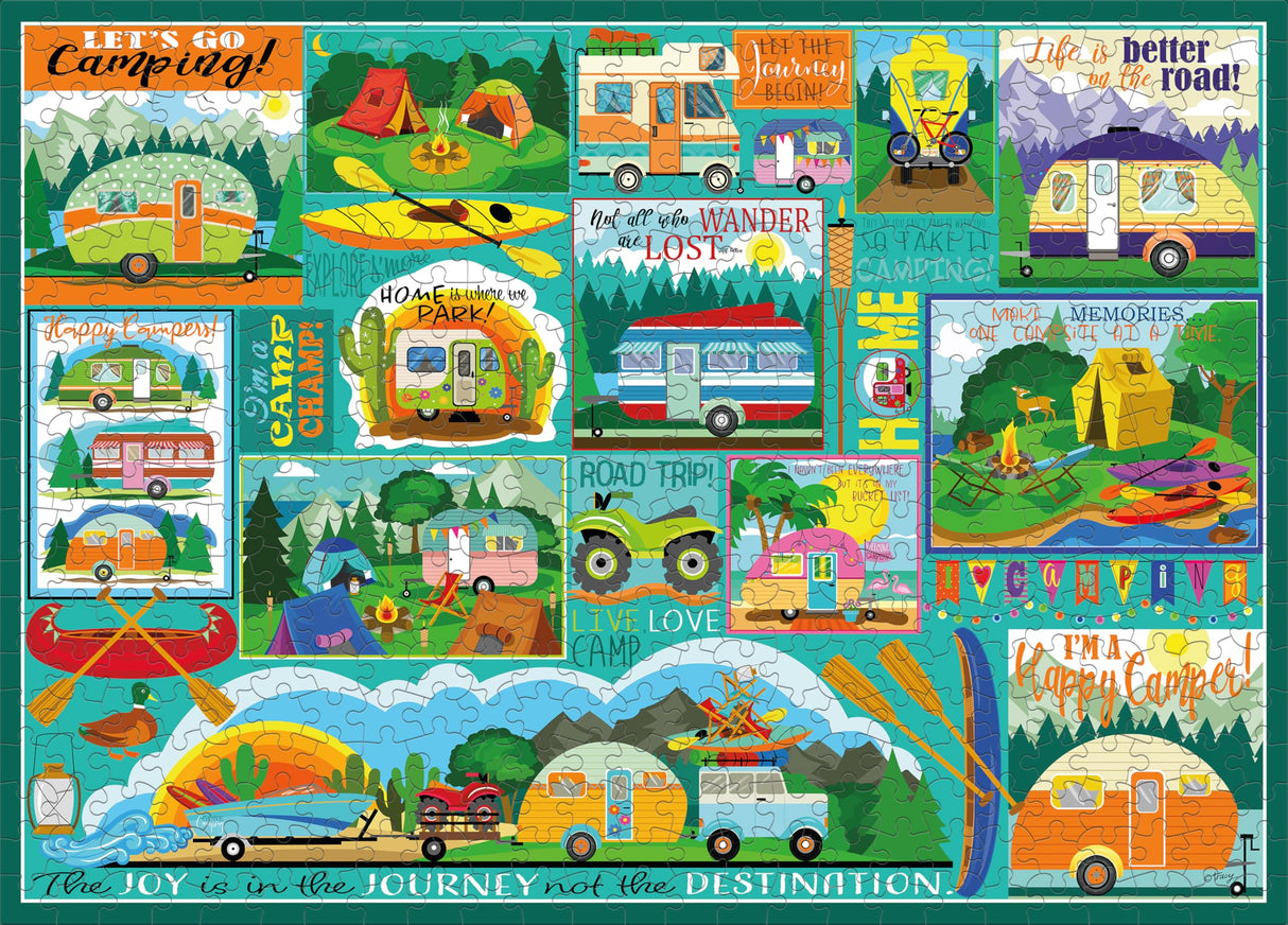 Ceaco - Tracy Flickinger - Camping Road Trip - 500 Larger Piece Jigsaw Puzzle Ceaco